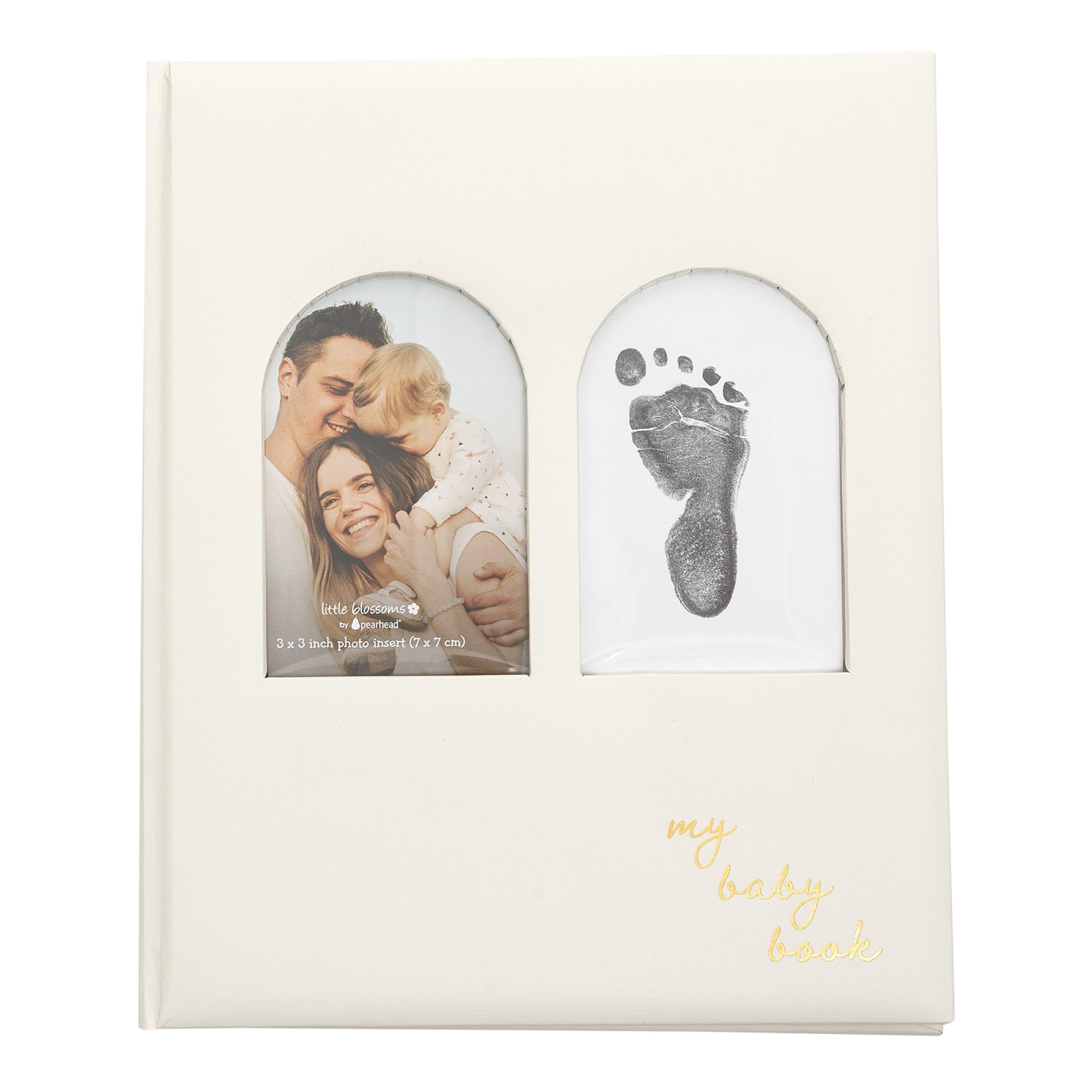 Little Blossoms Arched Window Baby Book, Baby Girl or Baby Boy Keepsake, Baby Milestone Book, Pregnancy Journal, With Ink Pad For Newborn Handprint or