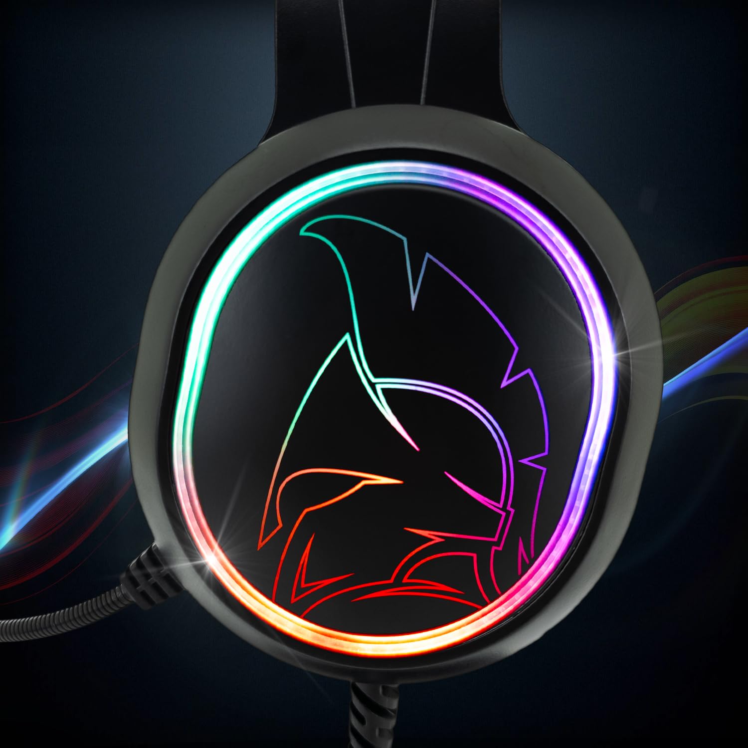 EMPIRE GAMING - 2024 Nowość- Icarus S17 Gaming Headset RGB - dla PS5, PS4, Xbox One/Series, PC, Mac, smartfony, tablety - Pilot - Dźwięk stereo High Definition - Elastyczny mikrofon - Czarny