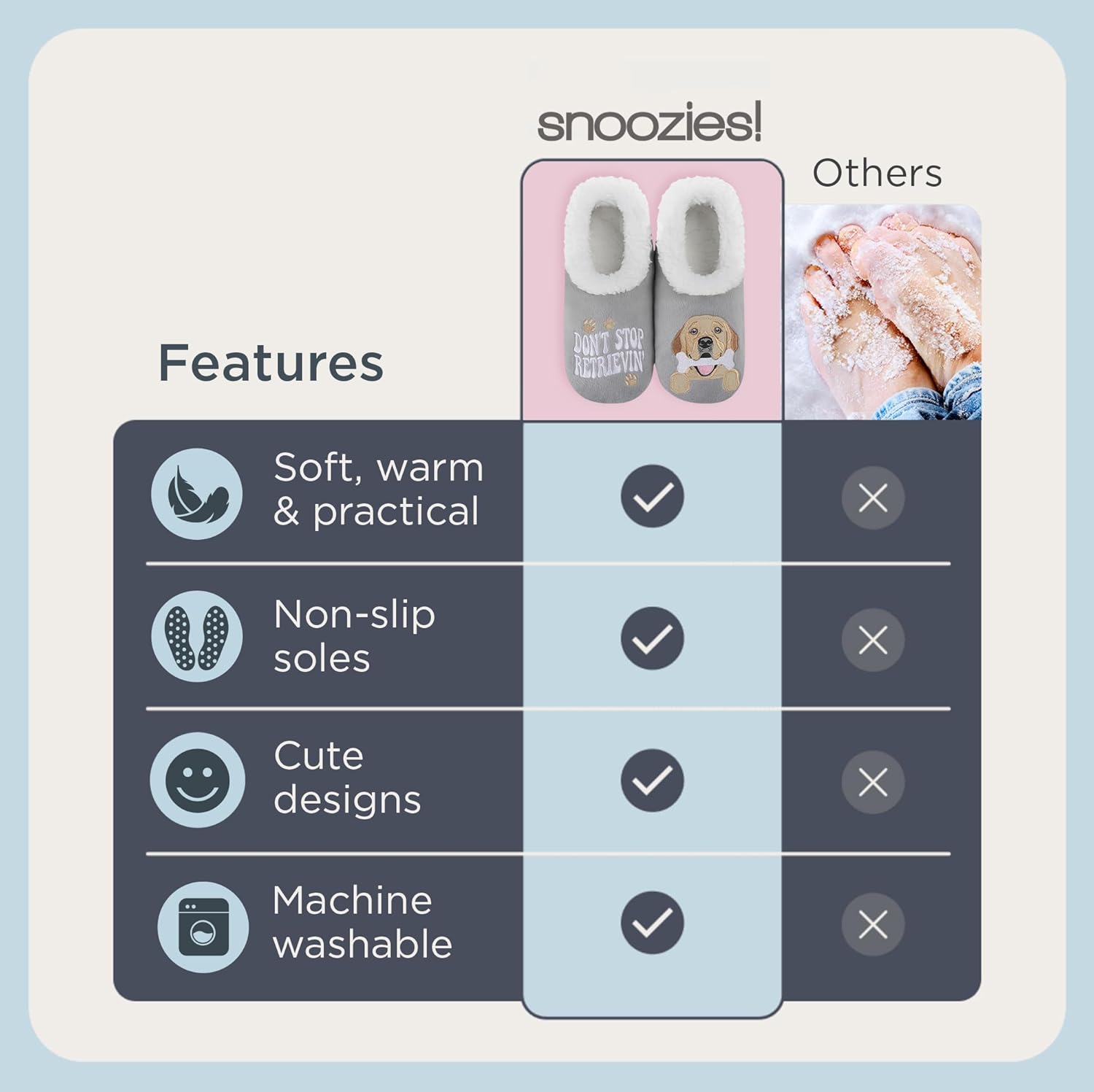 Snoozies Dachshund Slipper Socks for Women, Weiner Dog Gifts and Fun House Slippers, Soft Sherpa Lining, Cute Animal Slippers - Image 4