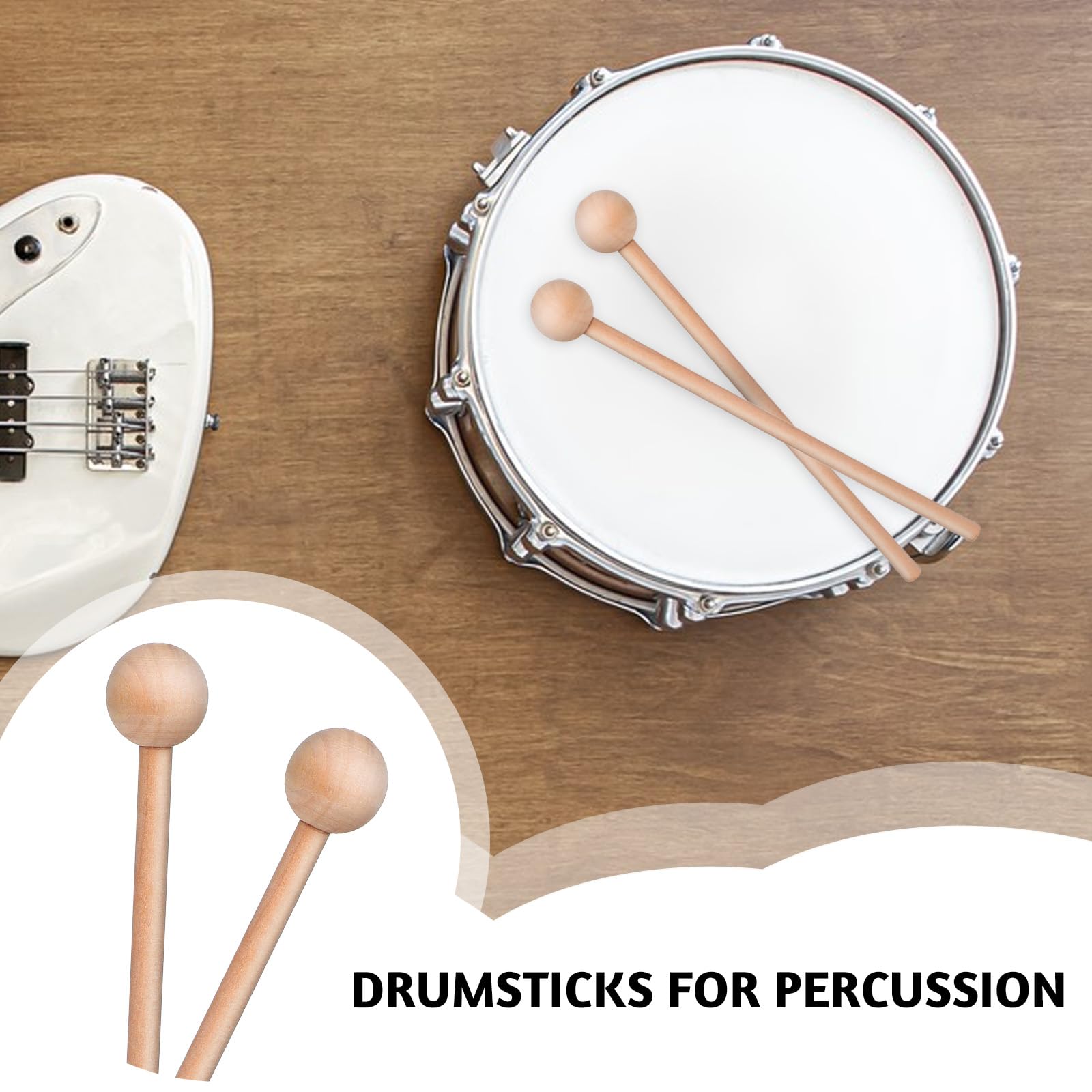 Amazon.com: 2 Pcs Wood Percussion Sticks 8'' Wood Rhythm Sticks