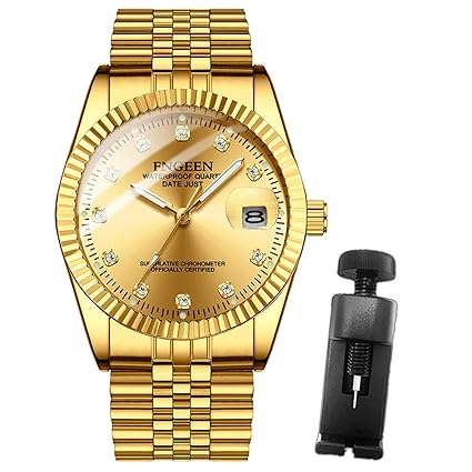 AKNIGHT Watches for Men Quartz Movement Watch?Waterproof Luminous Men's Watch, Stainless Steel Strap Business Watches