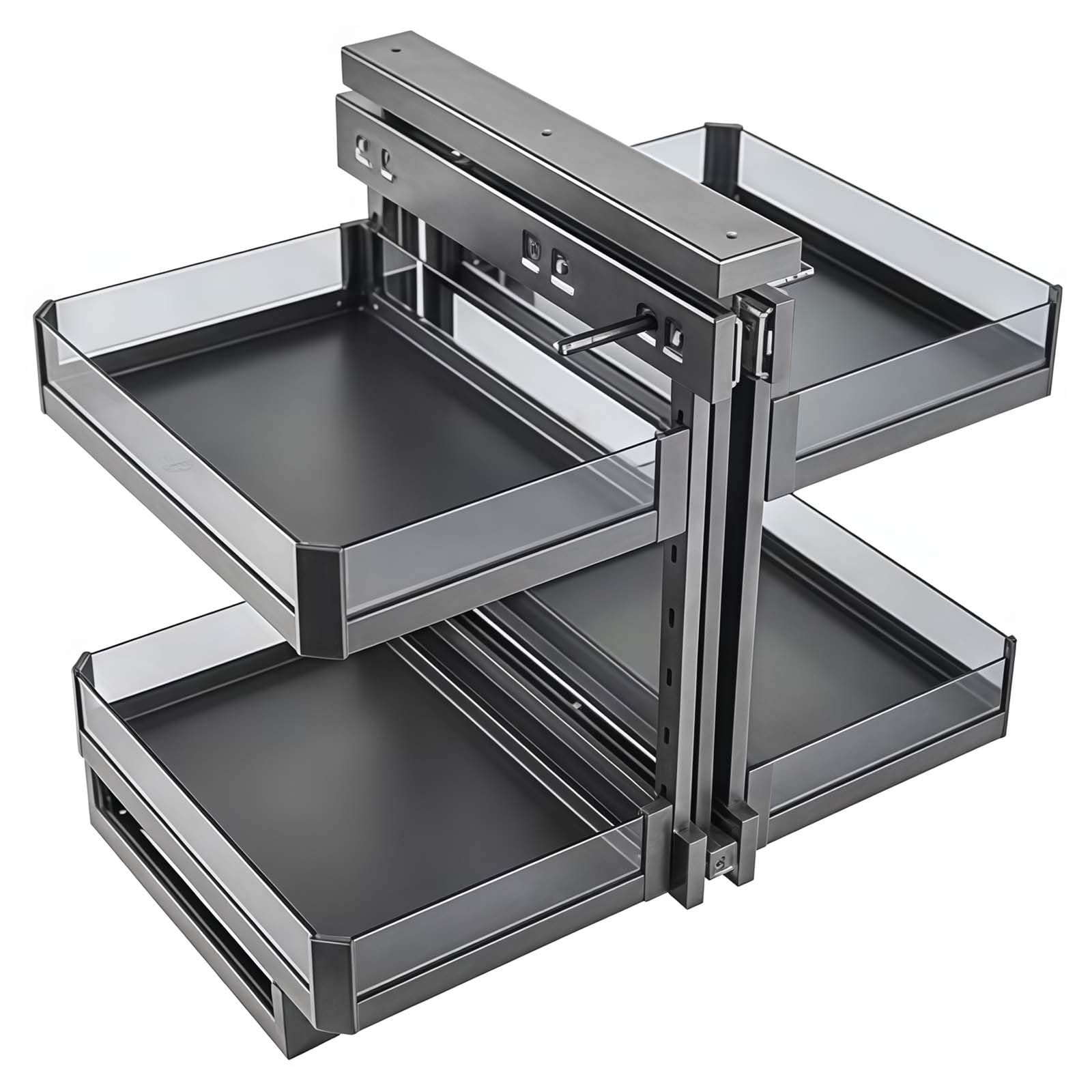 Cassetti portaoggetti da cucina a 2 ripiani, organizer estraibile per mobiletto ad angolo cieco, organizer per mobiletto da cucina scorrevole per impieghi gravosi a 4 ripiani 800