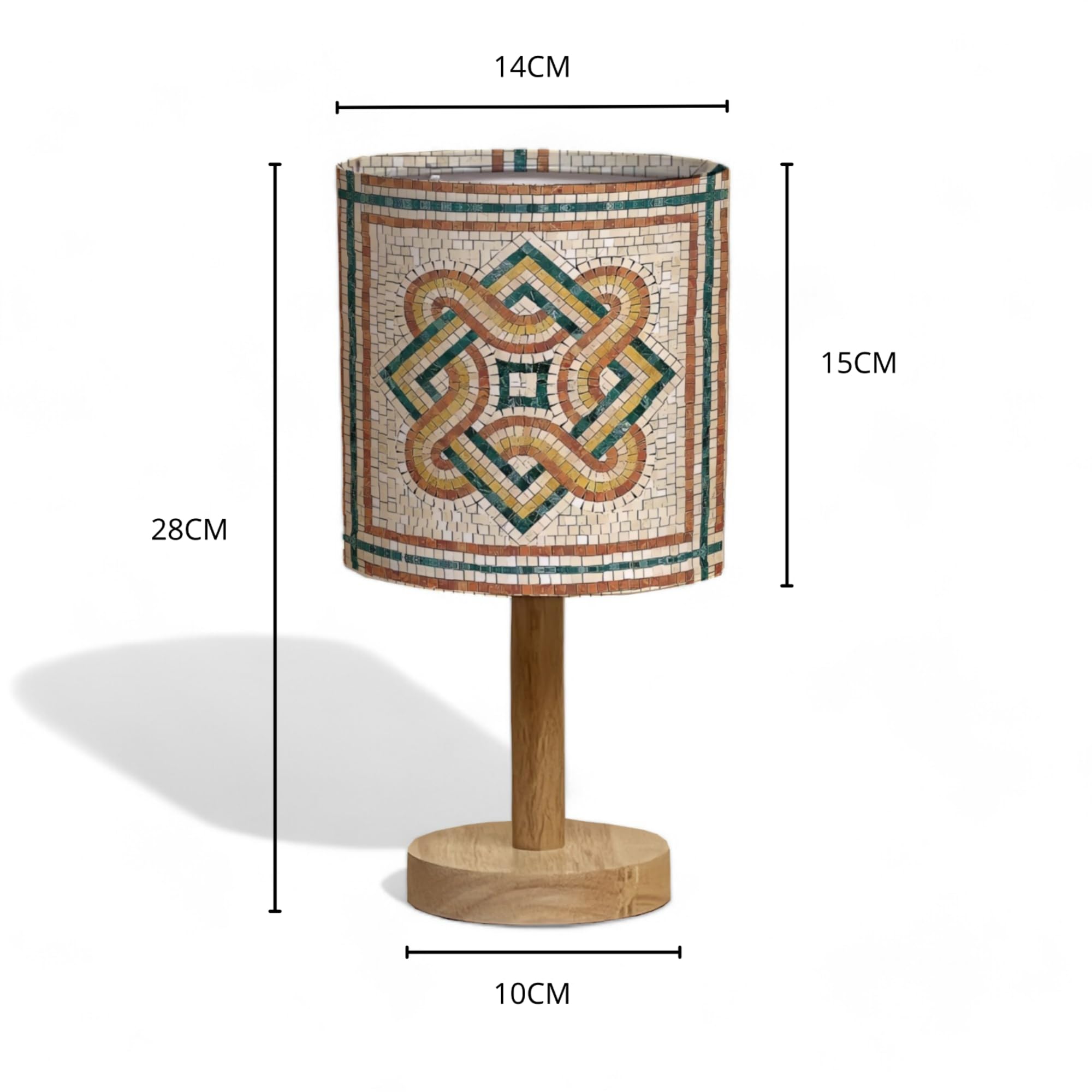 Bellaluma Lampada da comodino Lampada da comodino Candeeiro Mesa de Cabeceira Lampade da comodino Lampada da camera Lampada da tavolo (Roman Mosaic, 1 unità)