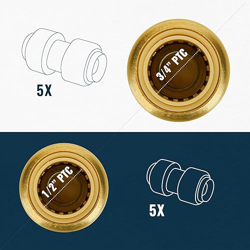 Miniatura 94 de SUNGATOR Camiseta de 1/2 pulgada, accesorios Pex de empuje de 1/2 pulgada, accesorios en T de 1/2 pulgada, conector en T de plomería sin plomo