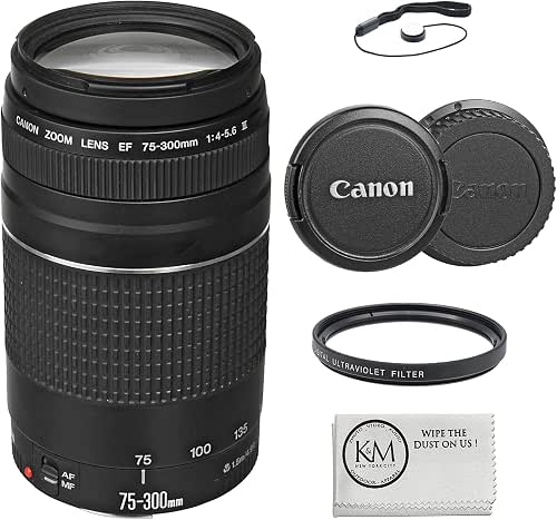 Canon EF 75-300mm f/4-5.6 III Lens Bundled with 58mm UV