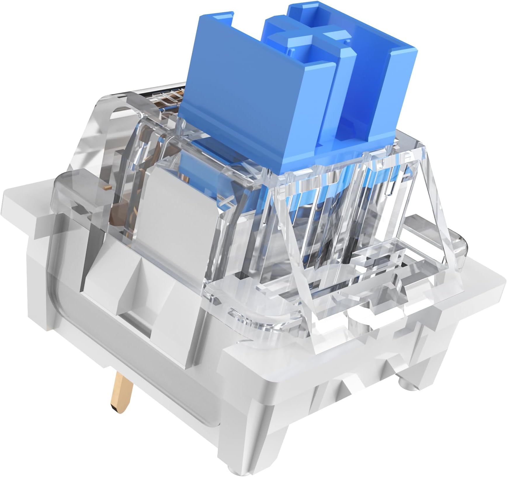 Zjmehty Dustproof Keyboard Switches,Outemu Blue Switches for MX Mechanical Keyboard,50gf/3-Pin Clicky/Low Profile Switches(Blue,108pcs)