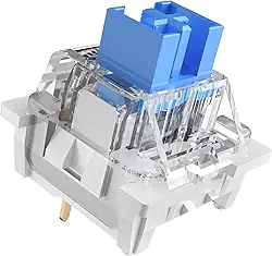 Zhouwang Interruptores de teclado mecânico de substituição Outemu Blue Switch, à prova de poeira, clique de 3 pinos, digitação precisa, teclado faça você mesmo, teclado para jogos (10 peças)