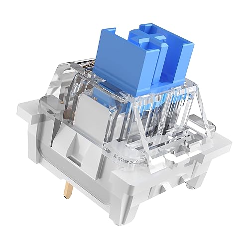 Outemu - Interruptores mecánicos de repuesto con interruptor azul, a prueba de polvo, 3 pines clic, escritura precisa, teclado de bricolaje, teclado