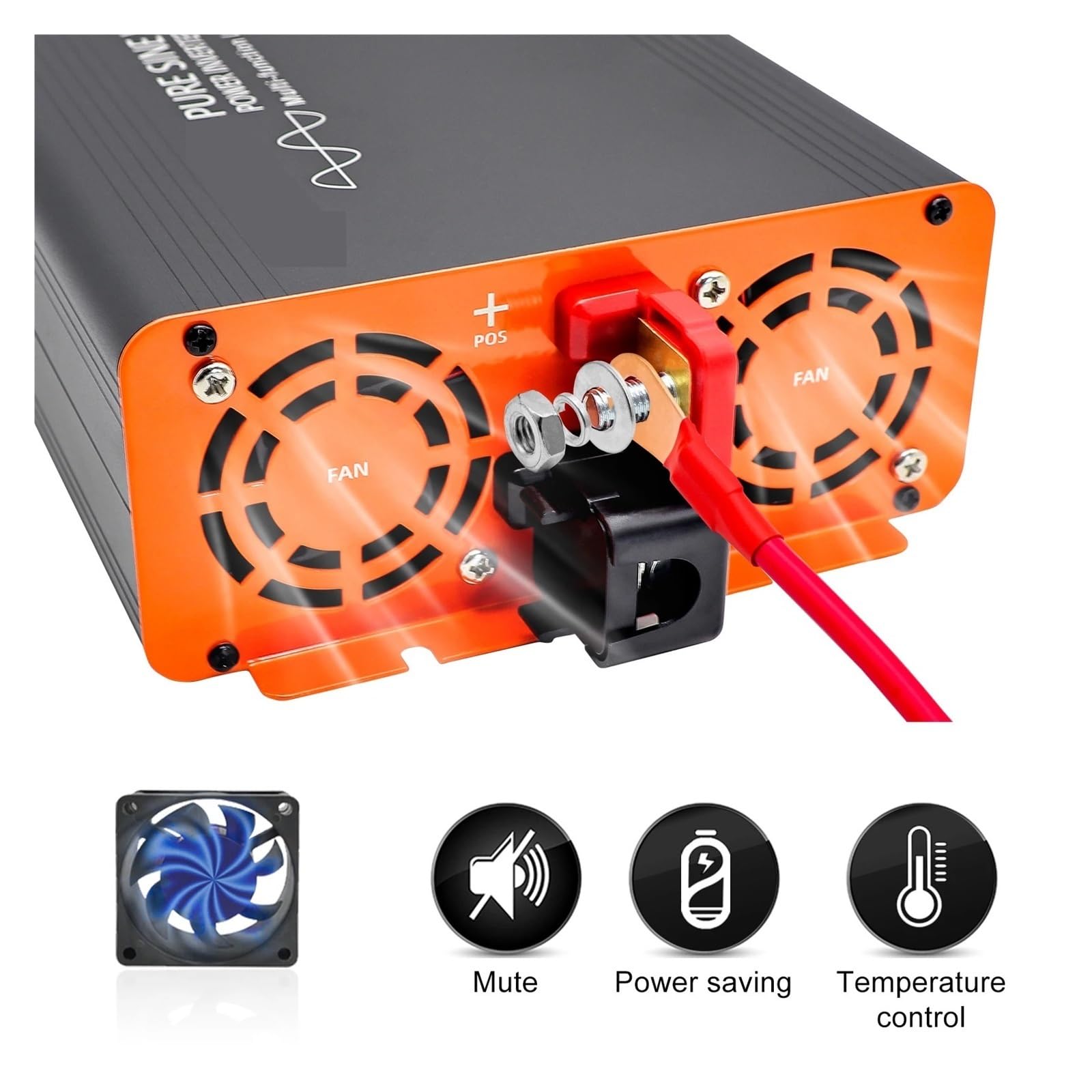 Inversor De Onda Sinusoidal Pura CC 12 V 24 36 48 60 72 A CA Potencia Continua con LCD MúLtiples Protecciones(1000W,72V)