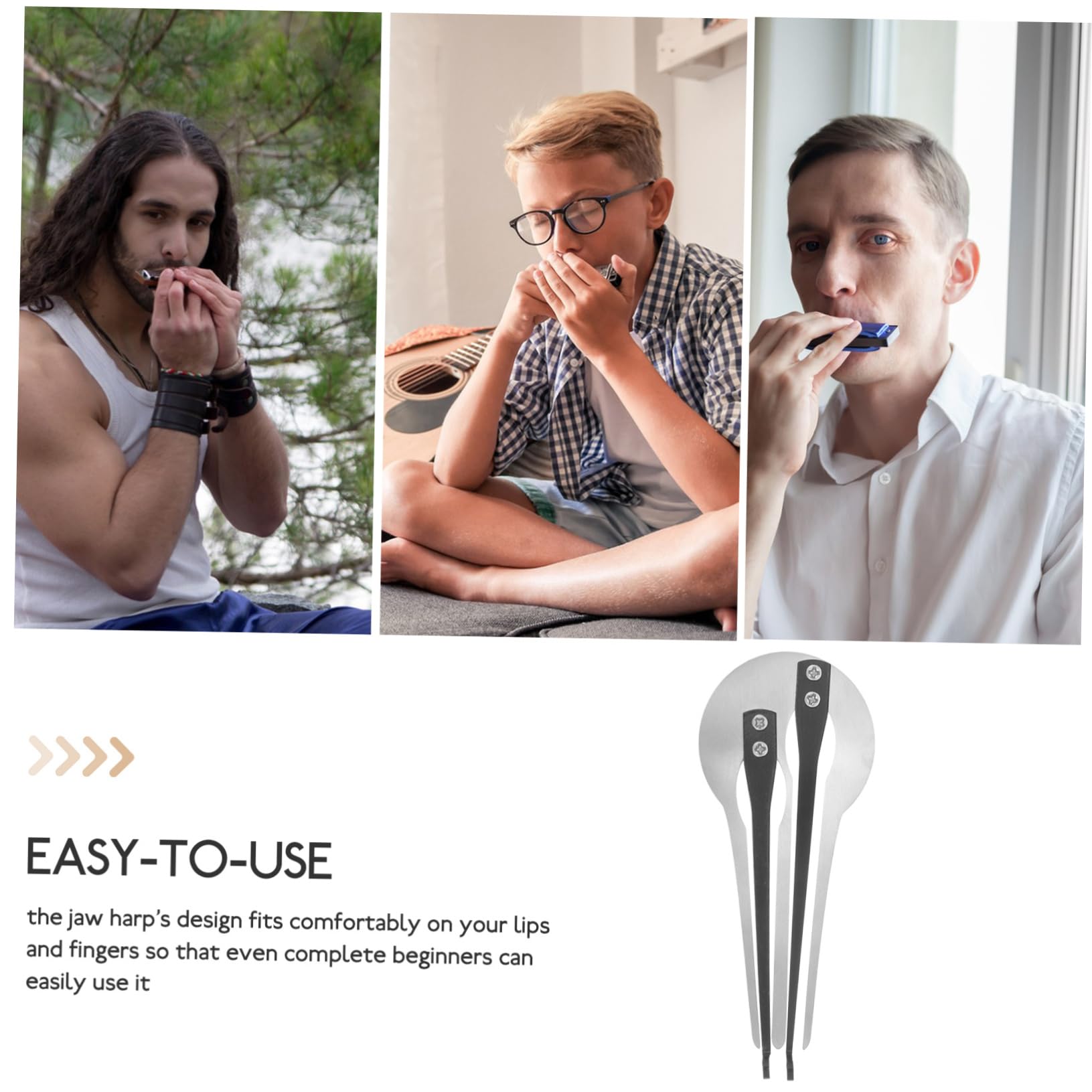 BESPORTBLE Portable Jaw Harp National Musical Instrument Easy Learning Mini Mouth Harmonica for Travelers