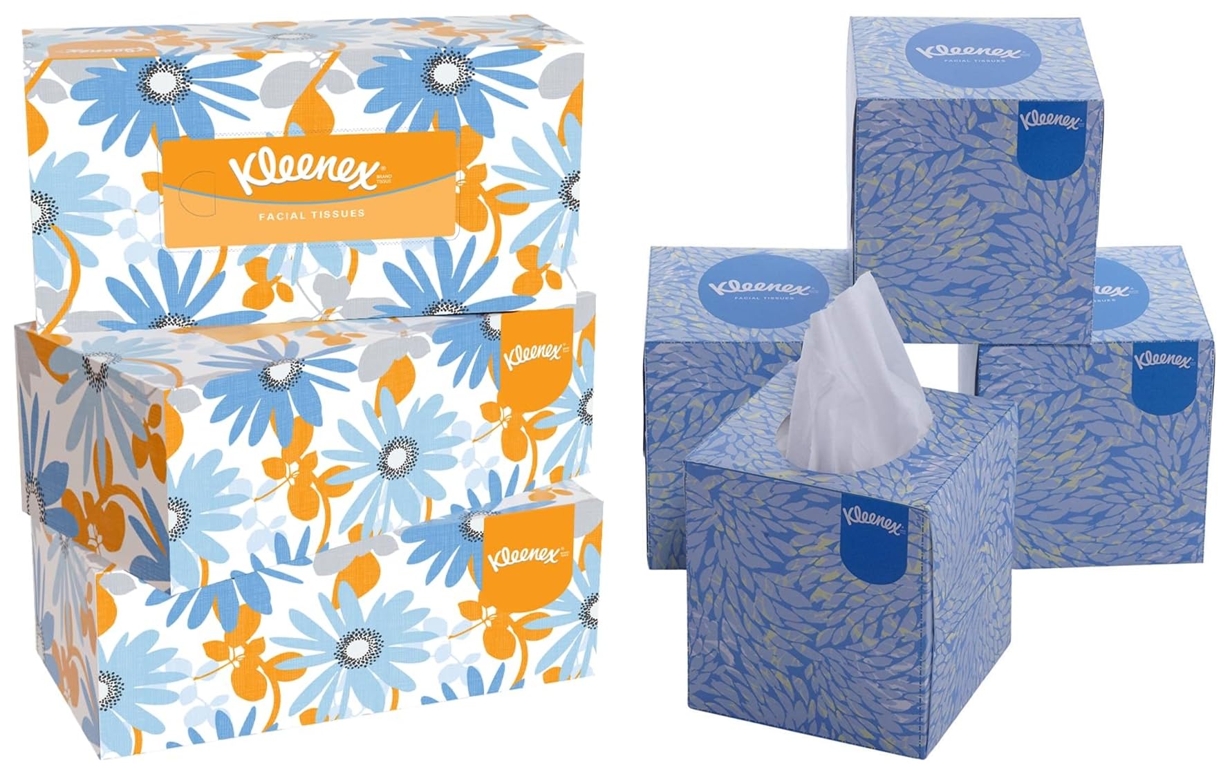 Kleenex® 2 ply Facial Tissue Cube Box, 50 Pulls, Pack of 4 (Total 200 Sheets) (60040) and Kleenex® 2 ply Facial Tissue Flat Box, 200 Pulls, Pack of 3 (Total 600 Sheets) (60038)-image-20