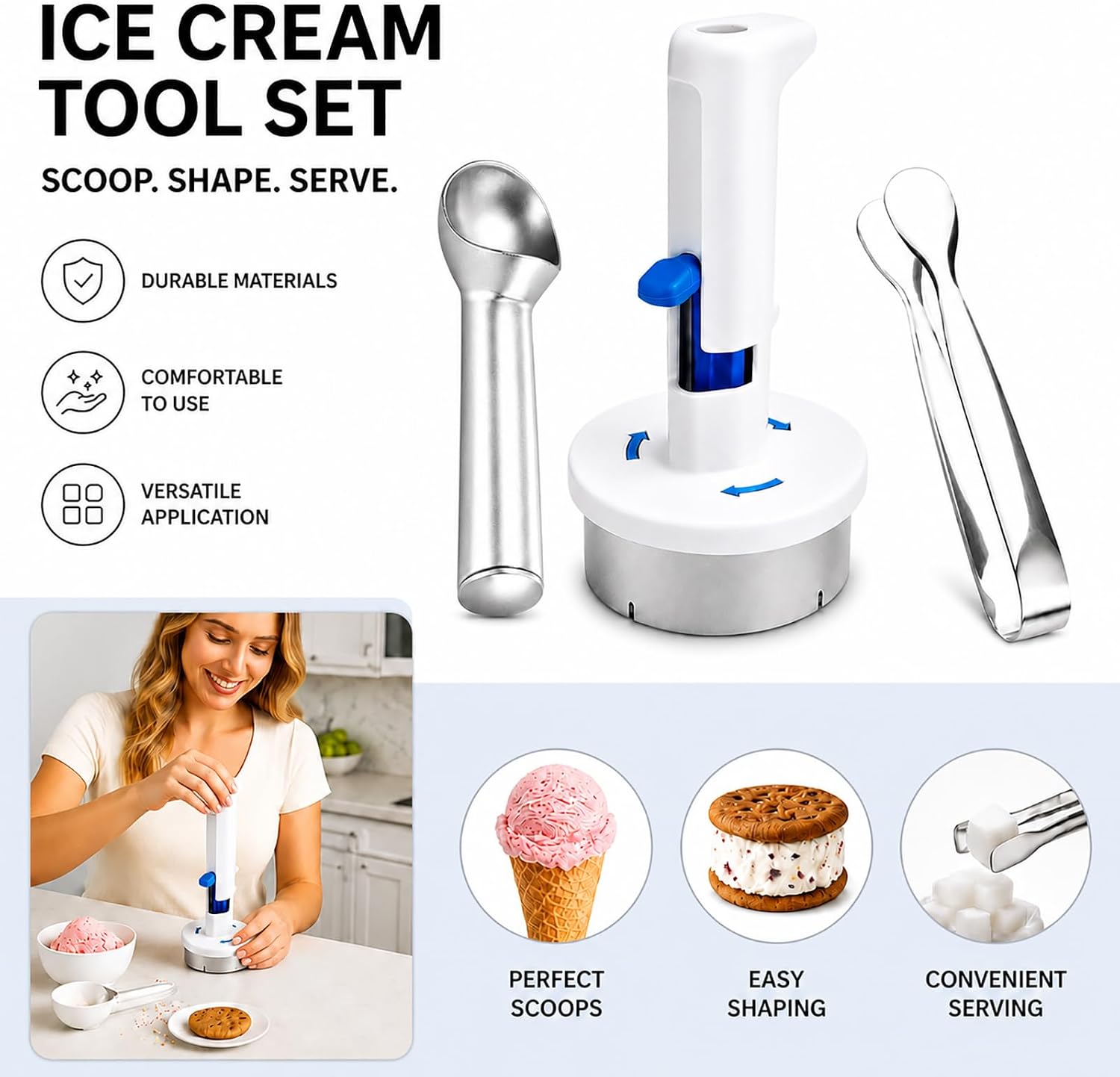 Homemade Ice Cream Kit - Ice Cream Sandwich Maker - Ice Cream Scoop image 5