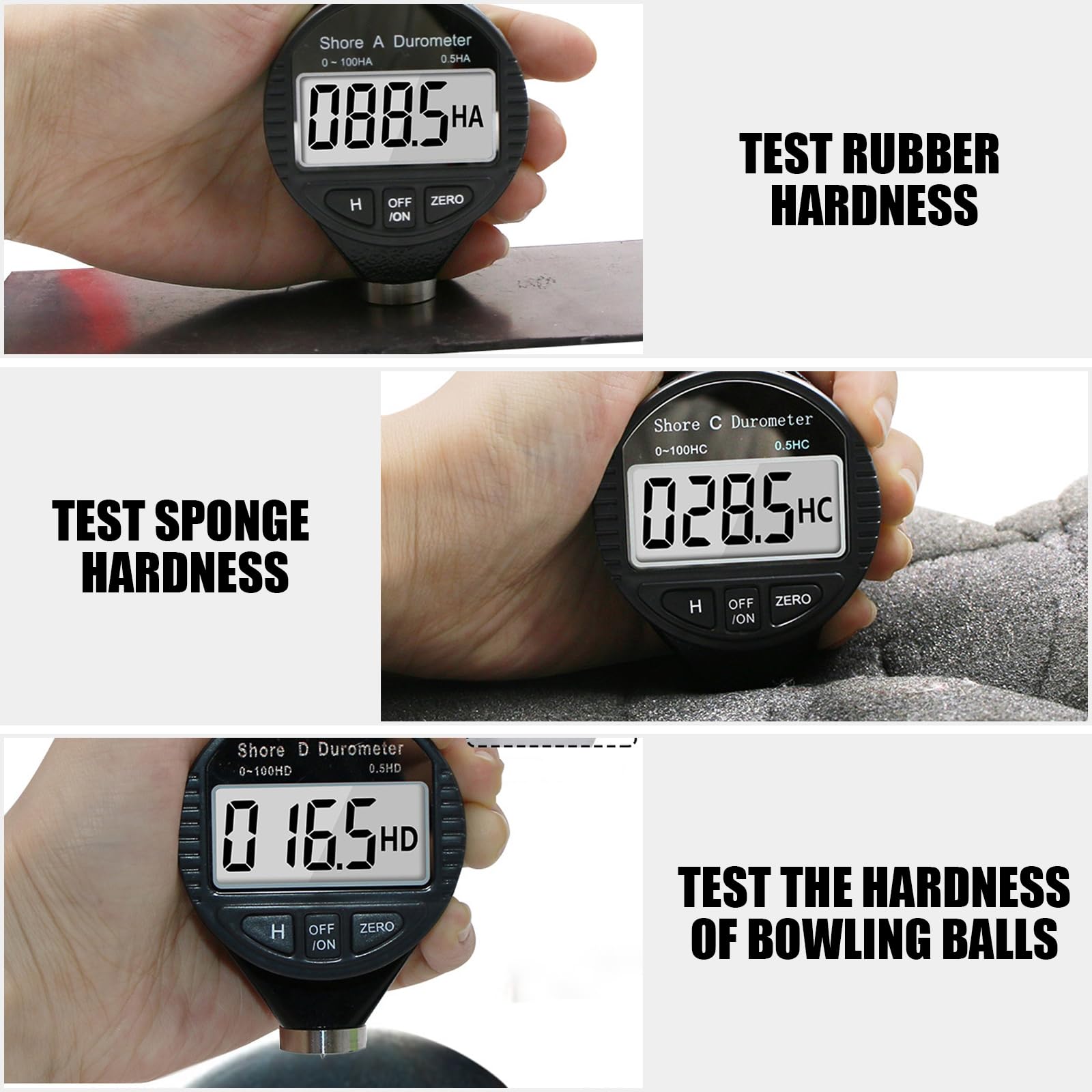 EINCORN Electronic Digital Shore Hardness Tester, Silicone Rubber Tire Hardness Tester, Hardness Tester