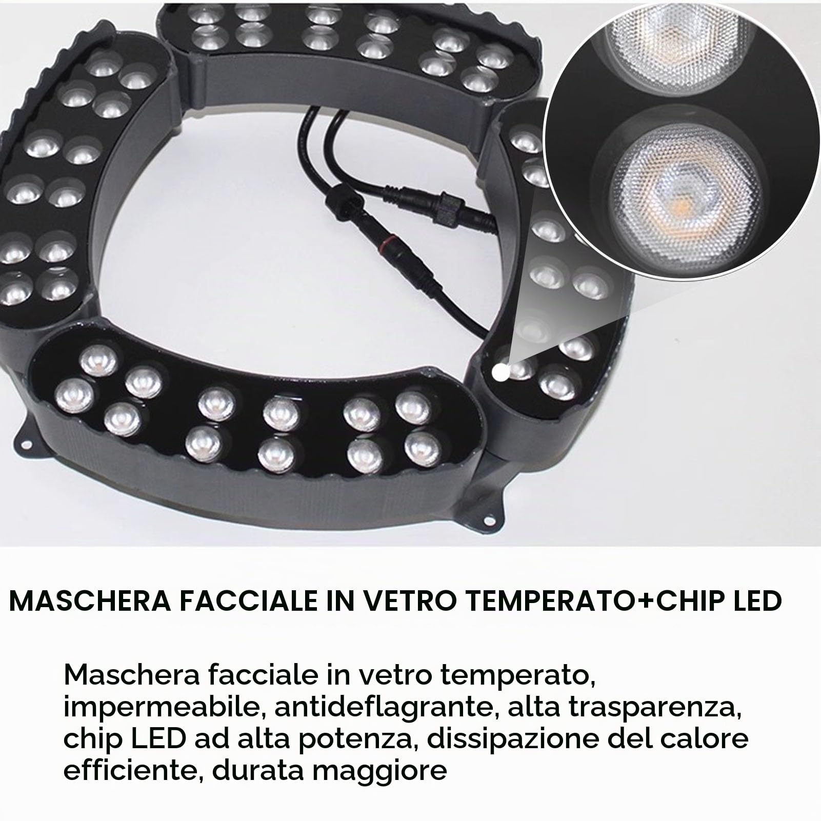 Luce dell'albero dell'anello all'aperto Luce circolare per alberi di palma da esterno a 7 colori, cambio colore automatico in 5 secondi, AC220V, faretto LED da giardino(6 SETS)