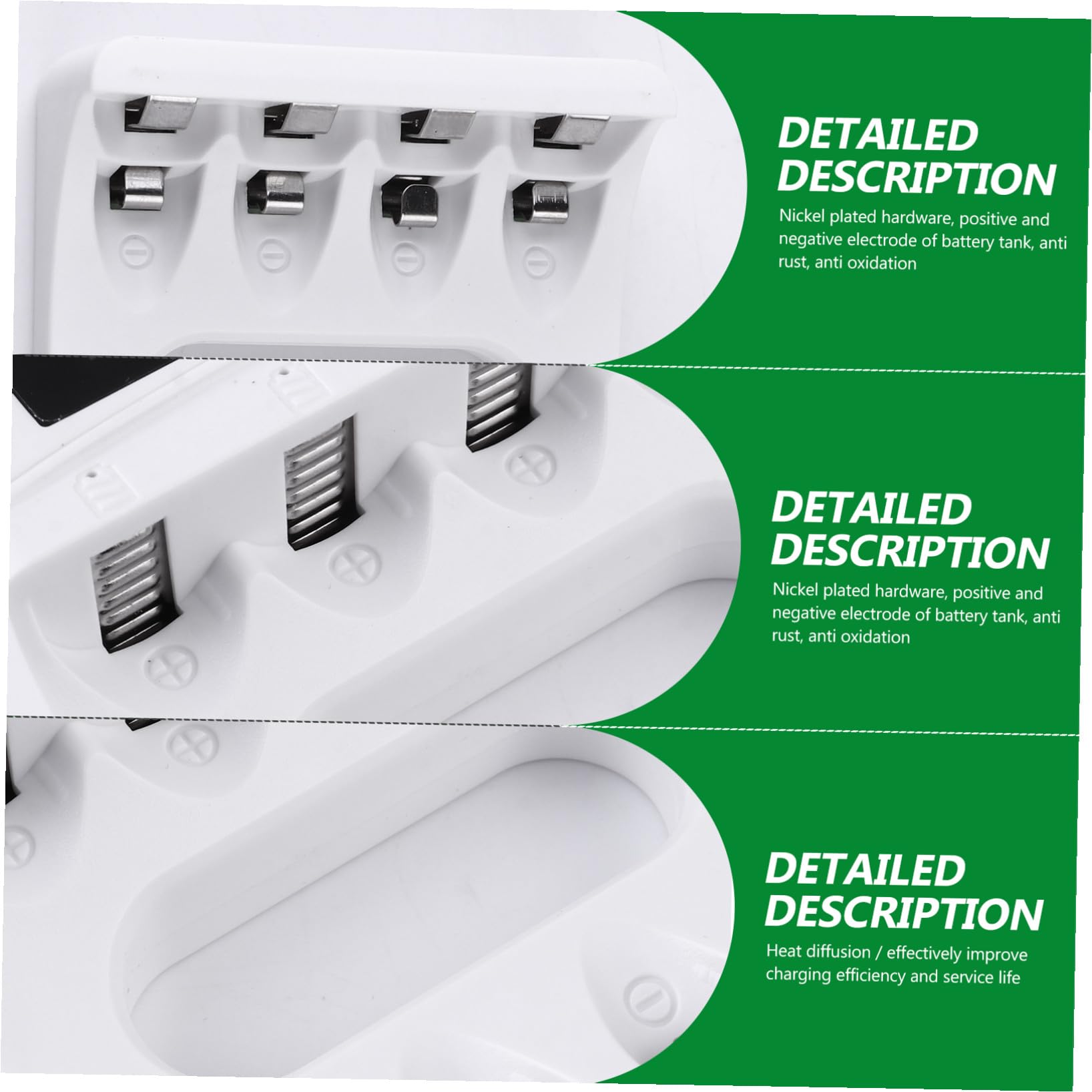 TEHAUX 2pezzi Caricatore Usb Lcd Slot Per Batterie Ricaricabili Con Protezione Da Sovraccarico e Display Integrato Compatibile Con Pile Stilo e Altre Batterie Ricaricabili