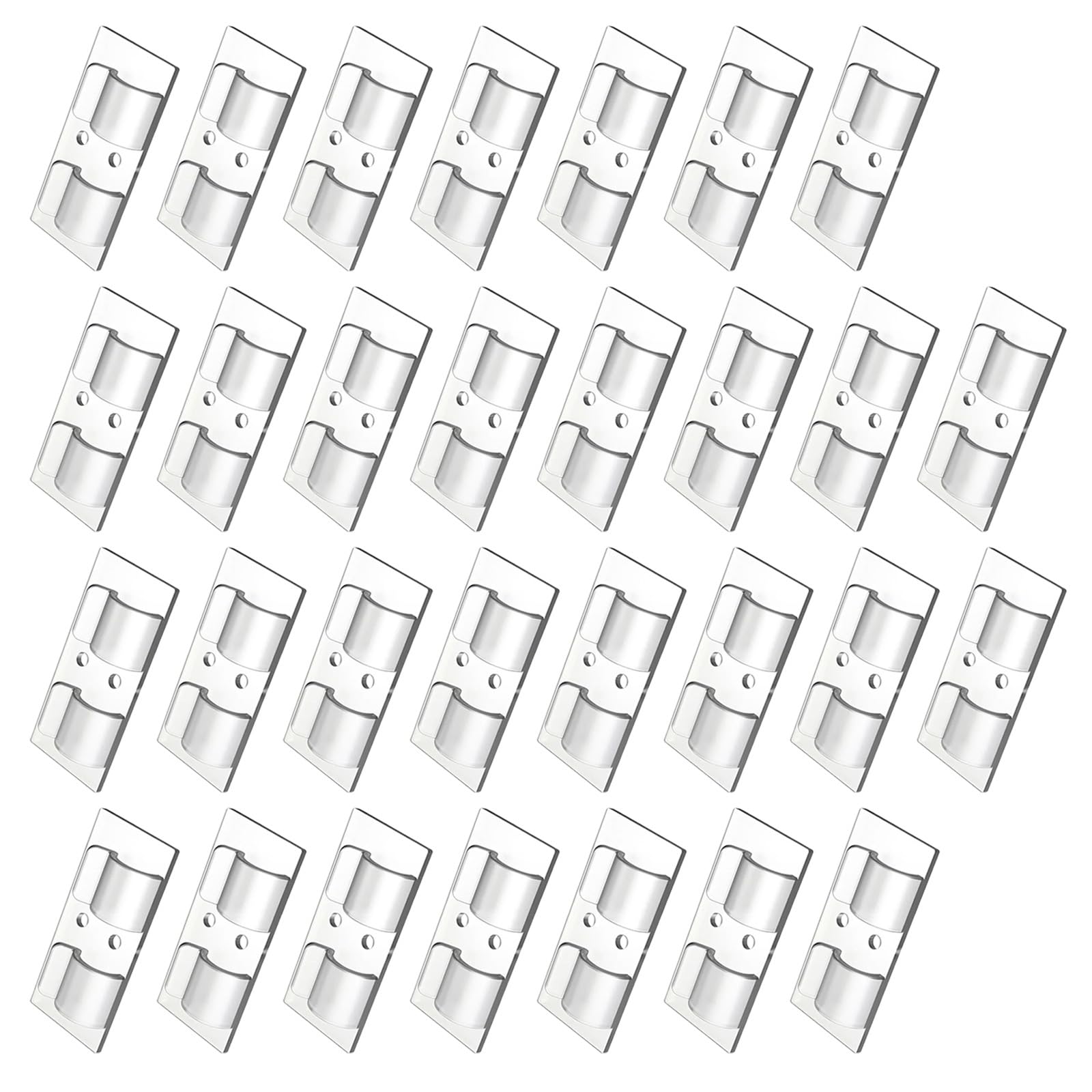 SHYYOULQE 30Pcs Christmas Lighting Hanging Hook Heavy Duty String Light Clip Replacement Patio Decorative Cord Holders Waterproof Adhesive Strips String Light Clip