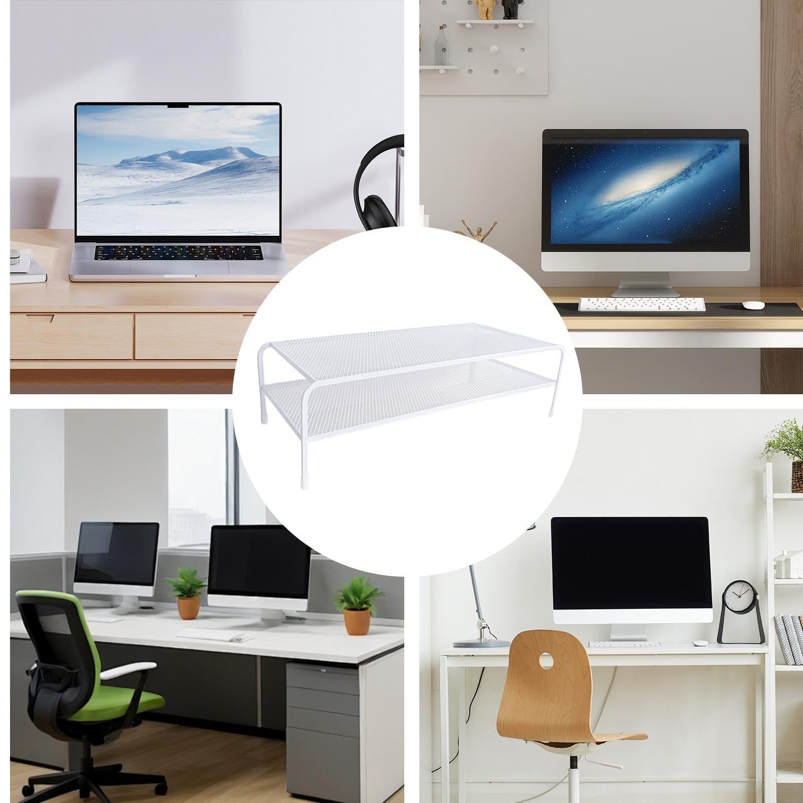 Podstawka pod laptopa na biurko Ergonomiczny żelazny oszczędzający miejsce