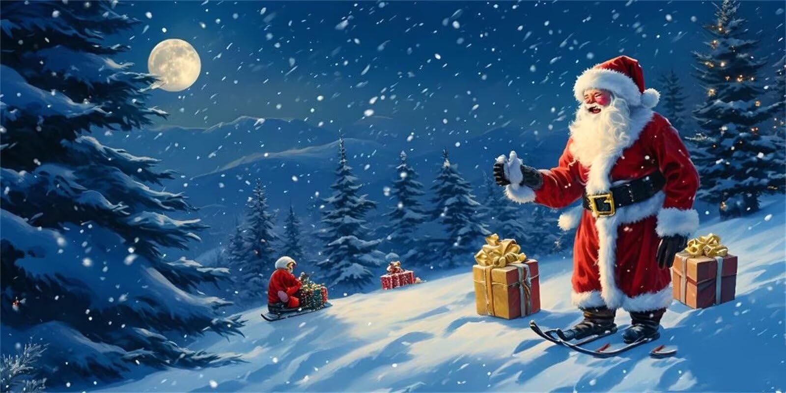 HEIBAGO Kerstslinger, diamantschilderij, hanger, volwassenen, 5D