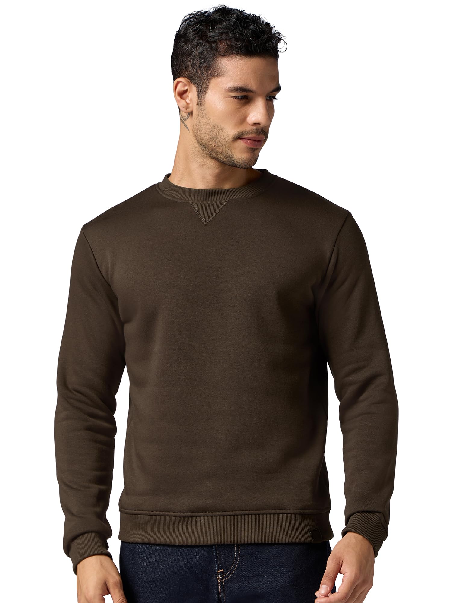 IntelliSmooth Neo Slim Fit Cotton Rich Sweatshirt for Men-image-26