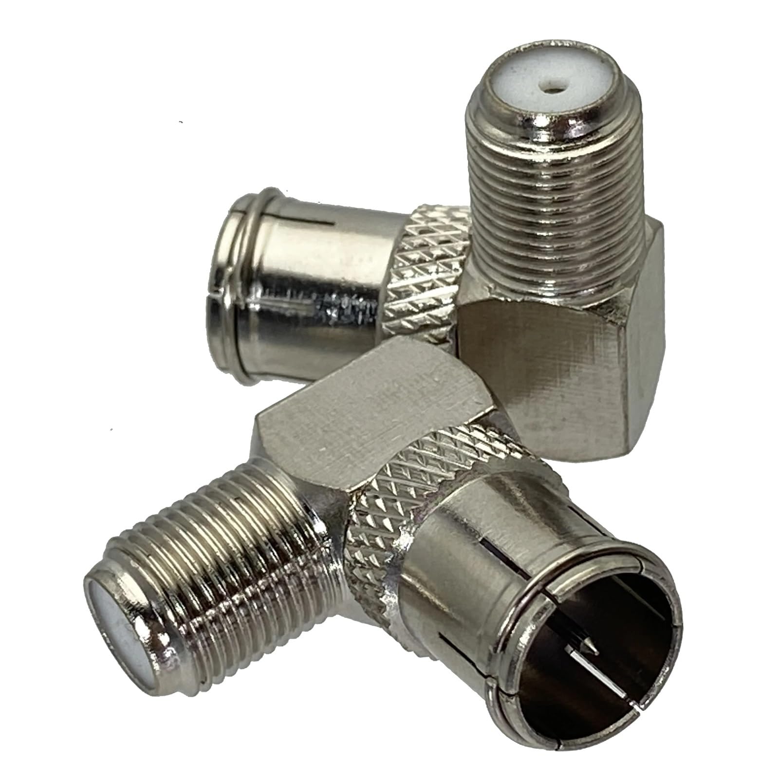 1 pz Quick Slide-on Push-on F TV Maschio a F TV Femmina Jack in Serie Ad Angolo Retto Adattatore RF Terminali del Cavo del connettore