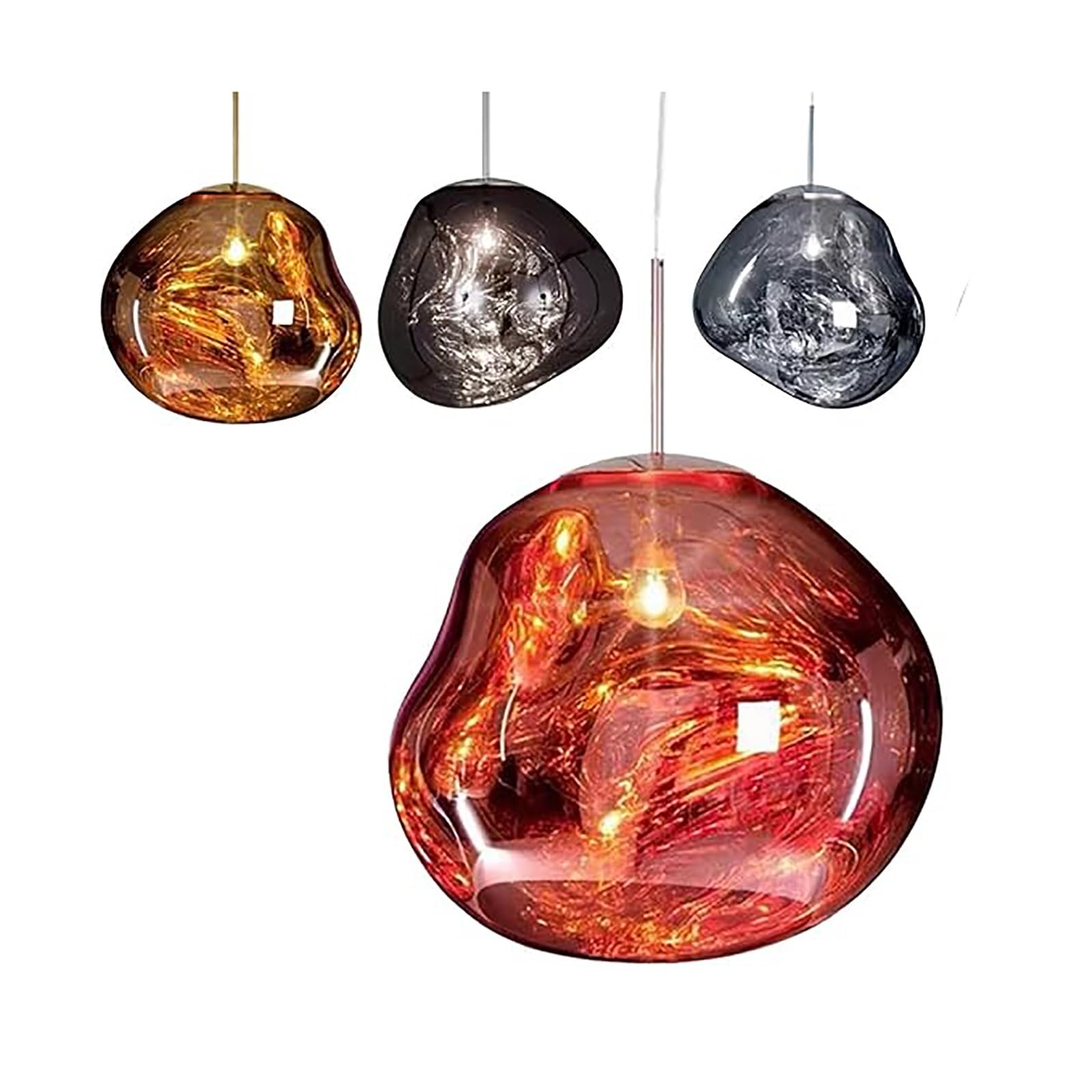 Nowoczesna szklana lampa wisząca z globusem, wisząca lampa wisząca LED na wyspę kuchenną, salon, schody, dekoracja domu willi
