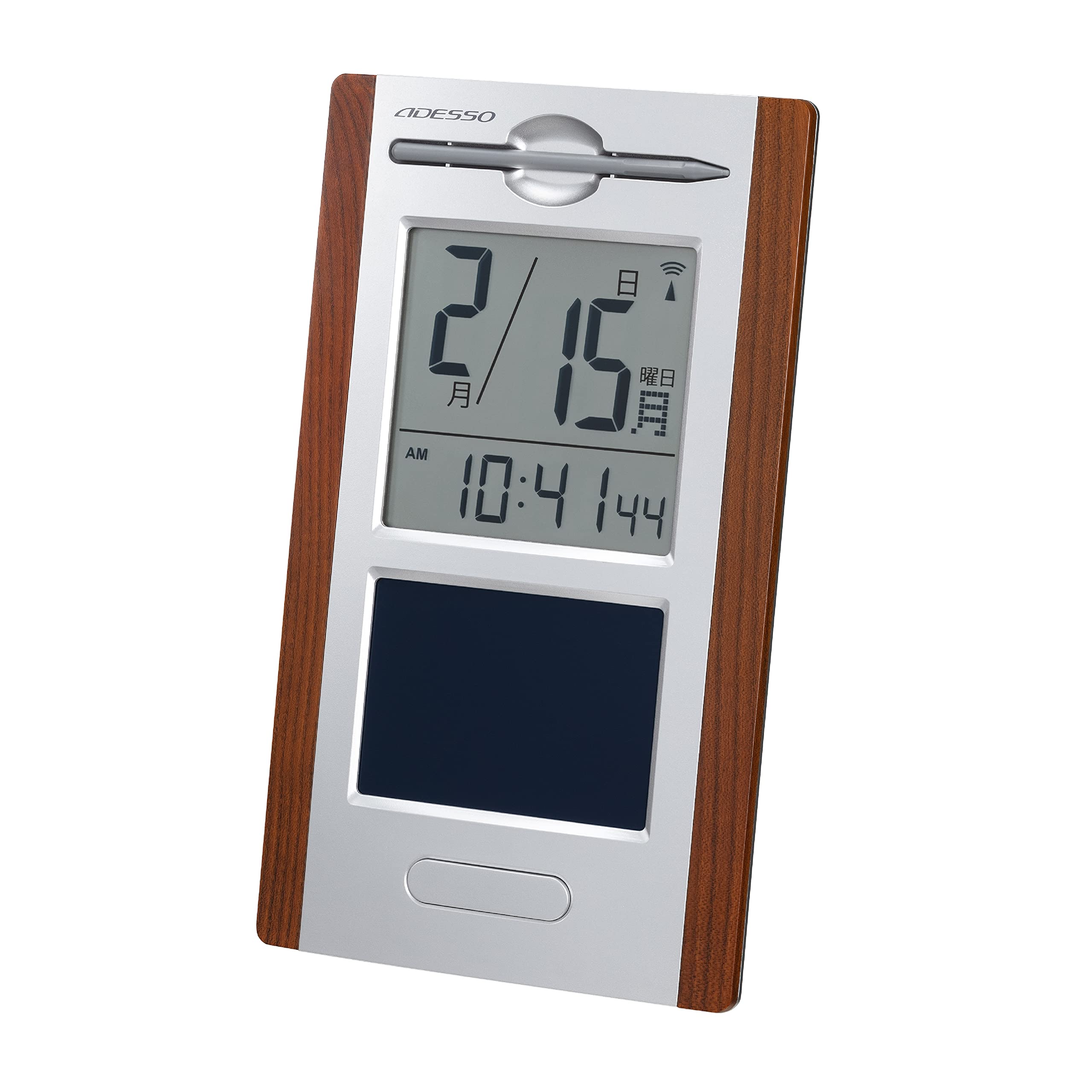 Amazon.co.jp: ADESSO(アデッソ) 日めくり電波時計 デジタル 置き掛け  