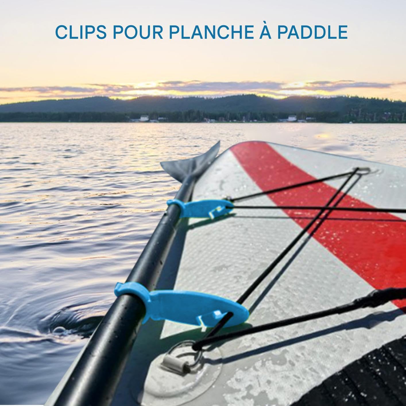 Attaches Pour Planche De Paddle | 2X Pince de Serrage pour Paddle,Accessoires de Fixation Pratiques, Équipement Sport Nautique Adapté aux Hommes Femmes Adolescents et Sportifs