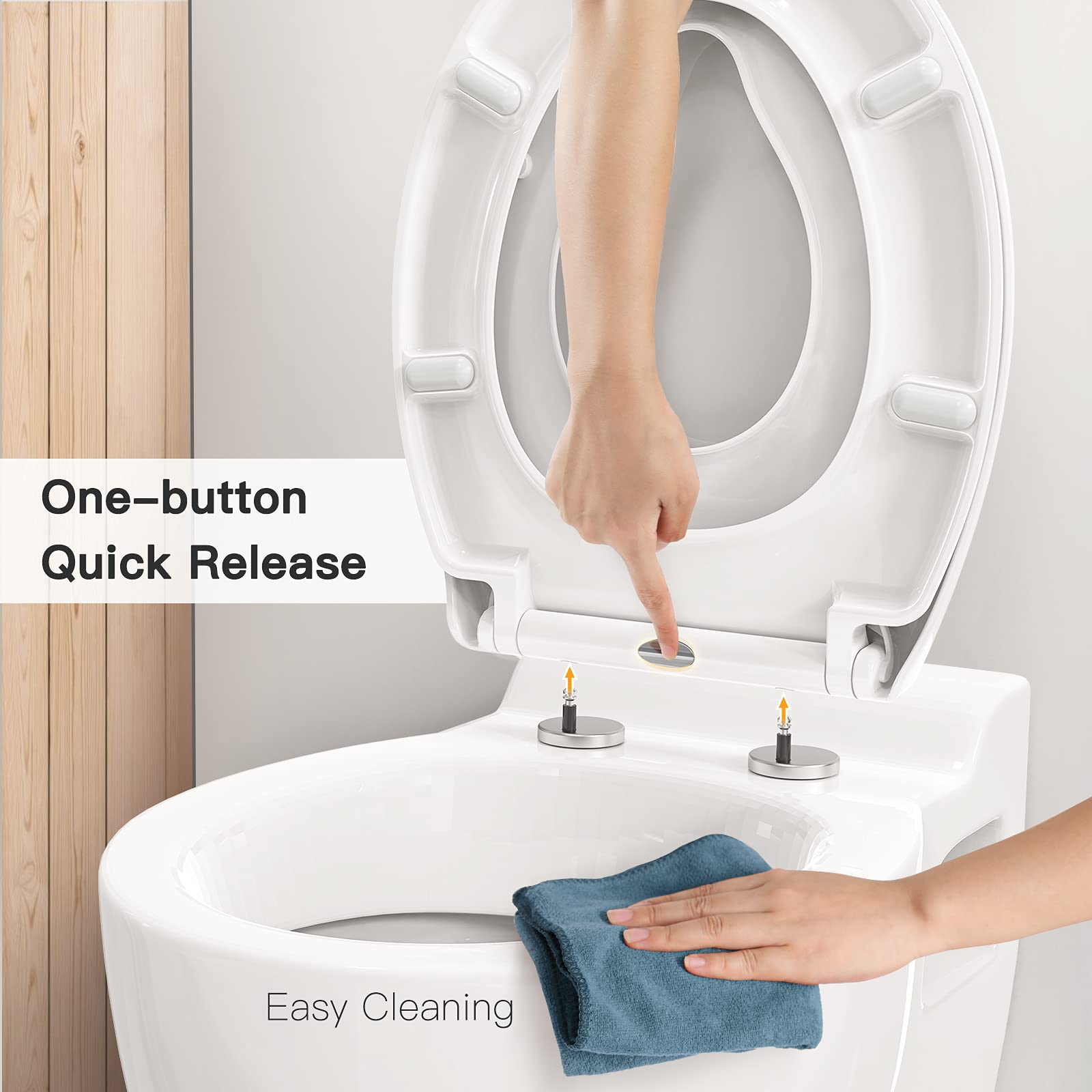 Pipishell Toilet Seat Soft Close,Toilet Seat with Removable Child Seat