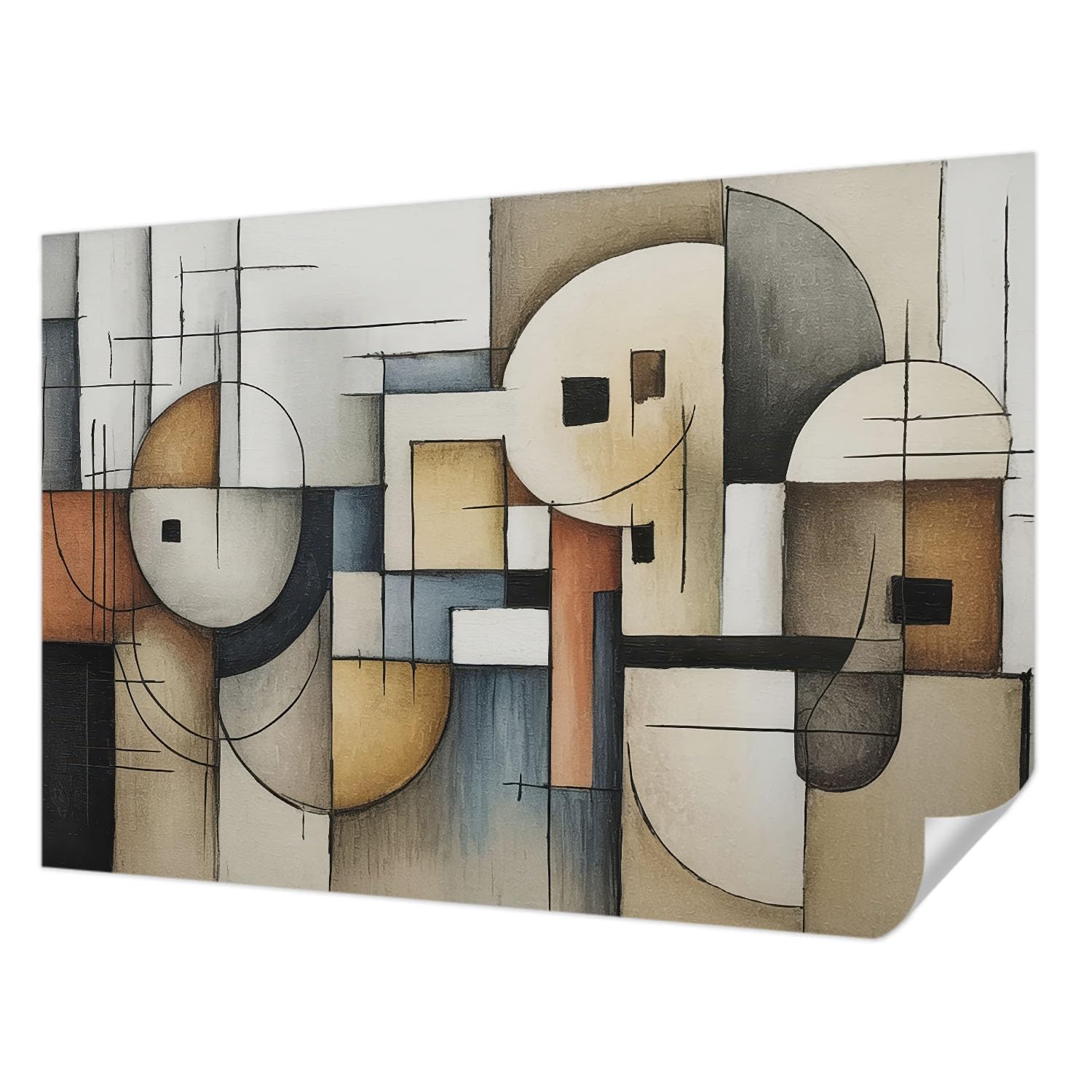 Fotomural autoadhesivo moderno 152x104 cm geométrica resistente a manchas