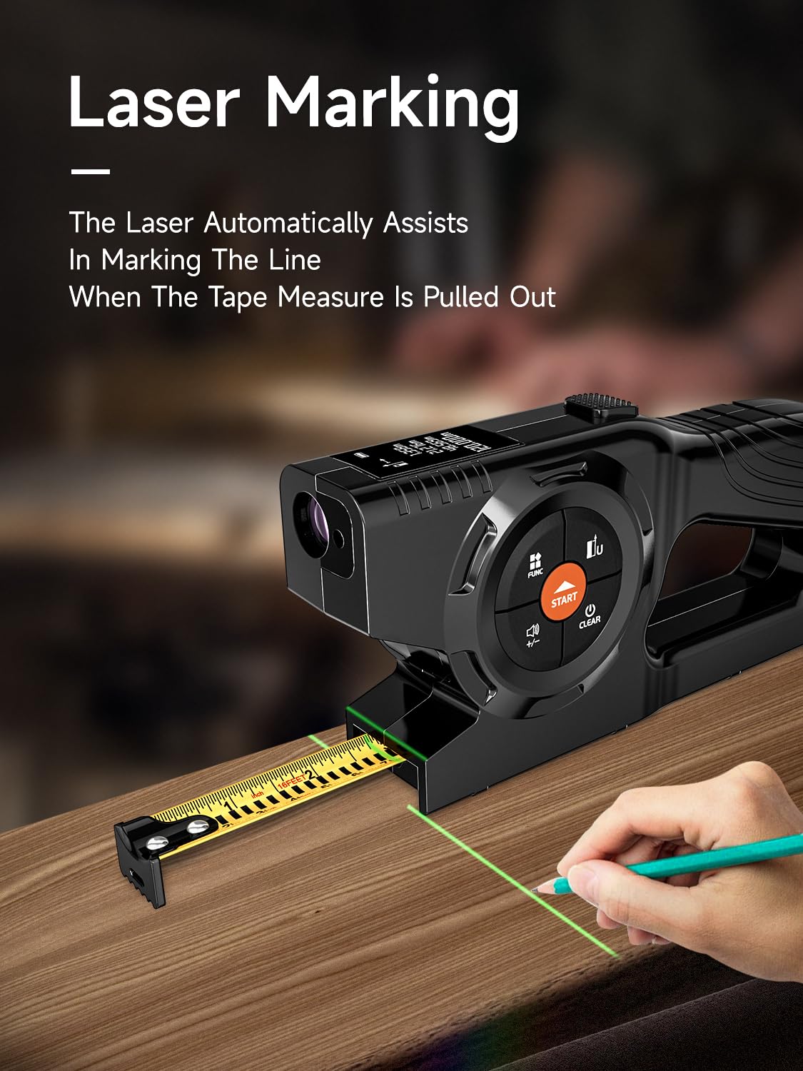 Amazon.com: Aicevoos 3-in-1 Digital Tape Measure, 196Ft Laser