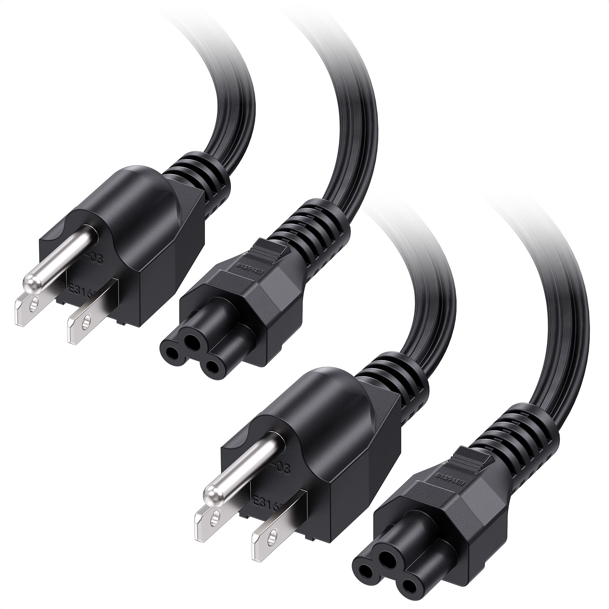 Amazon.com: Cable Matters 2-Pack 3 Prong Power Cord - 15ft, 13A