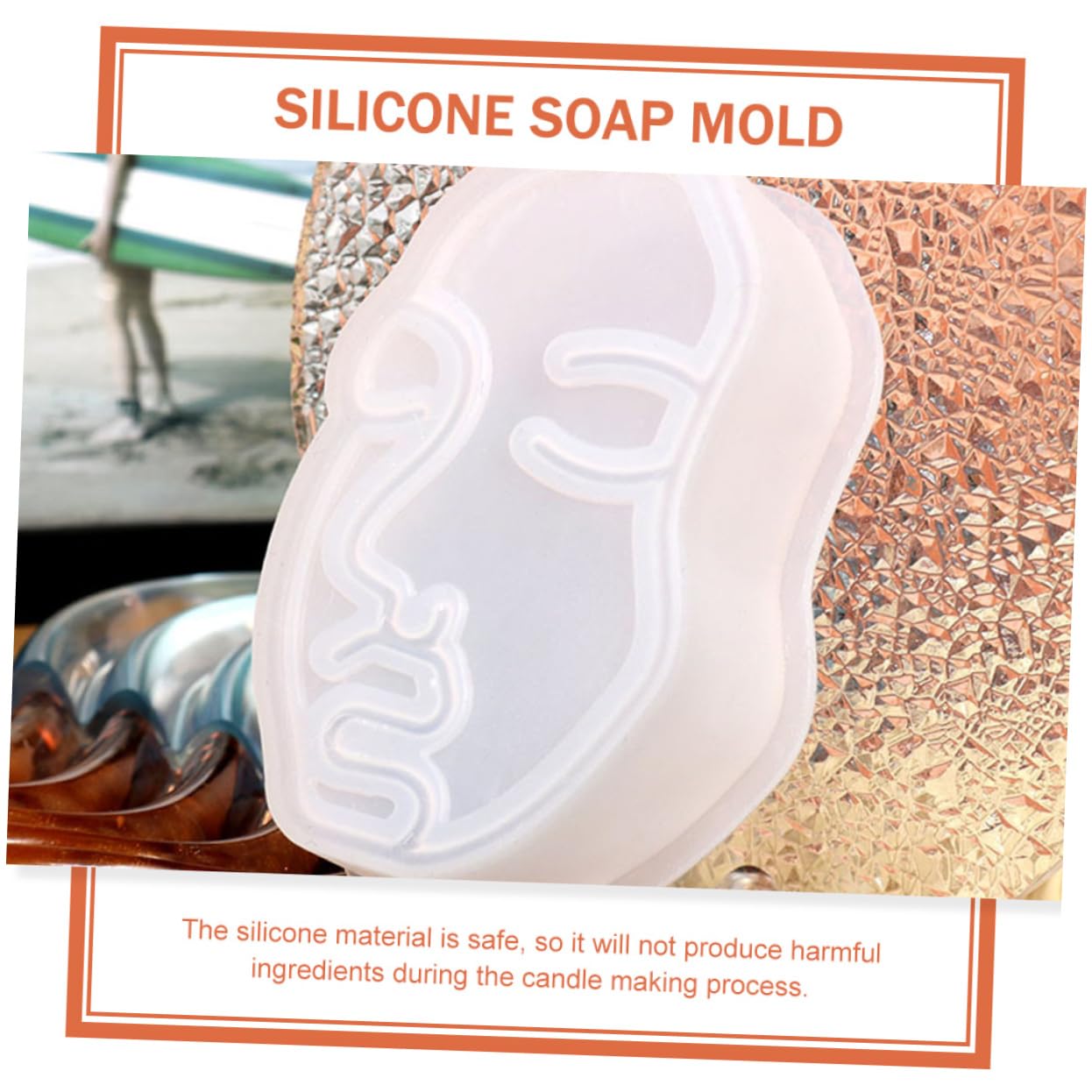 Gadpiparty 5 Set Stampo Silicone Per Saponi Da Flessibile E Riutilizzabile Per Creazioni Fai Da Te Per Decorazioni E Regali Unici 2 Pezzi*5
