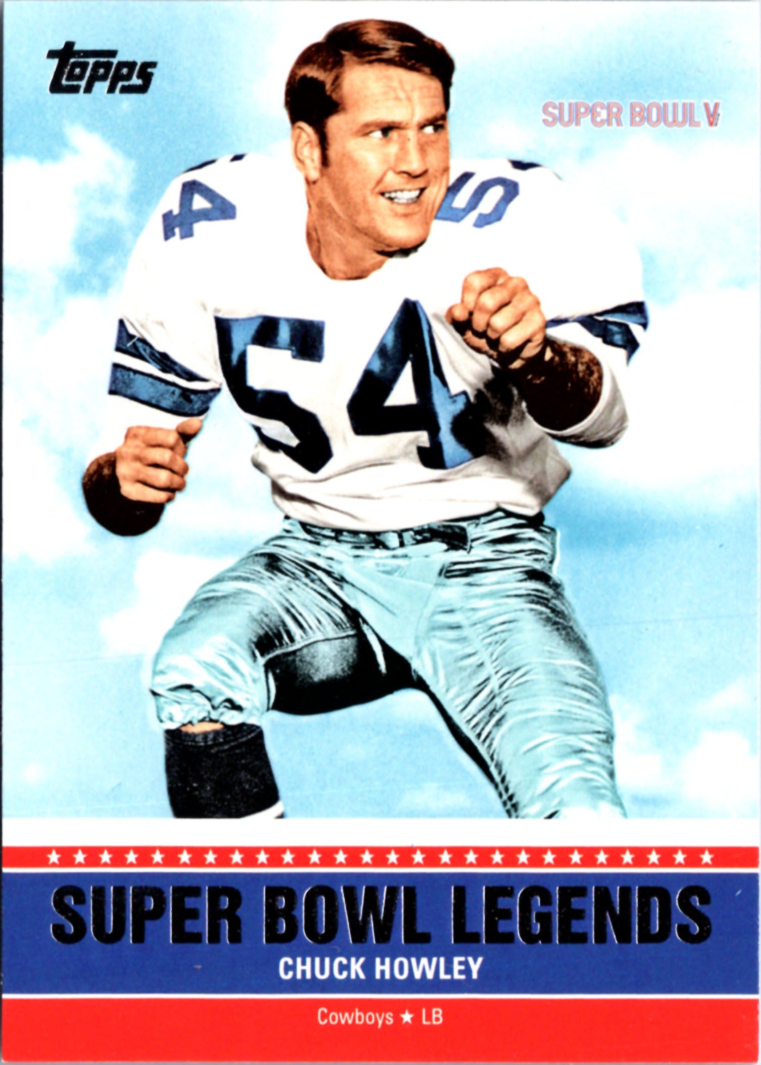 Chuck Howley football card (Dallas Cowboys) 2011 Topps Super Bowl V Legend #SBLV