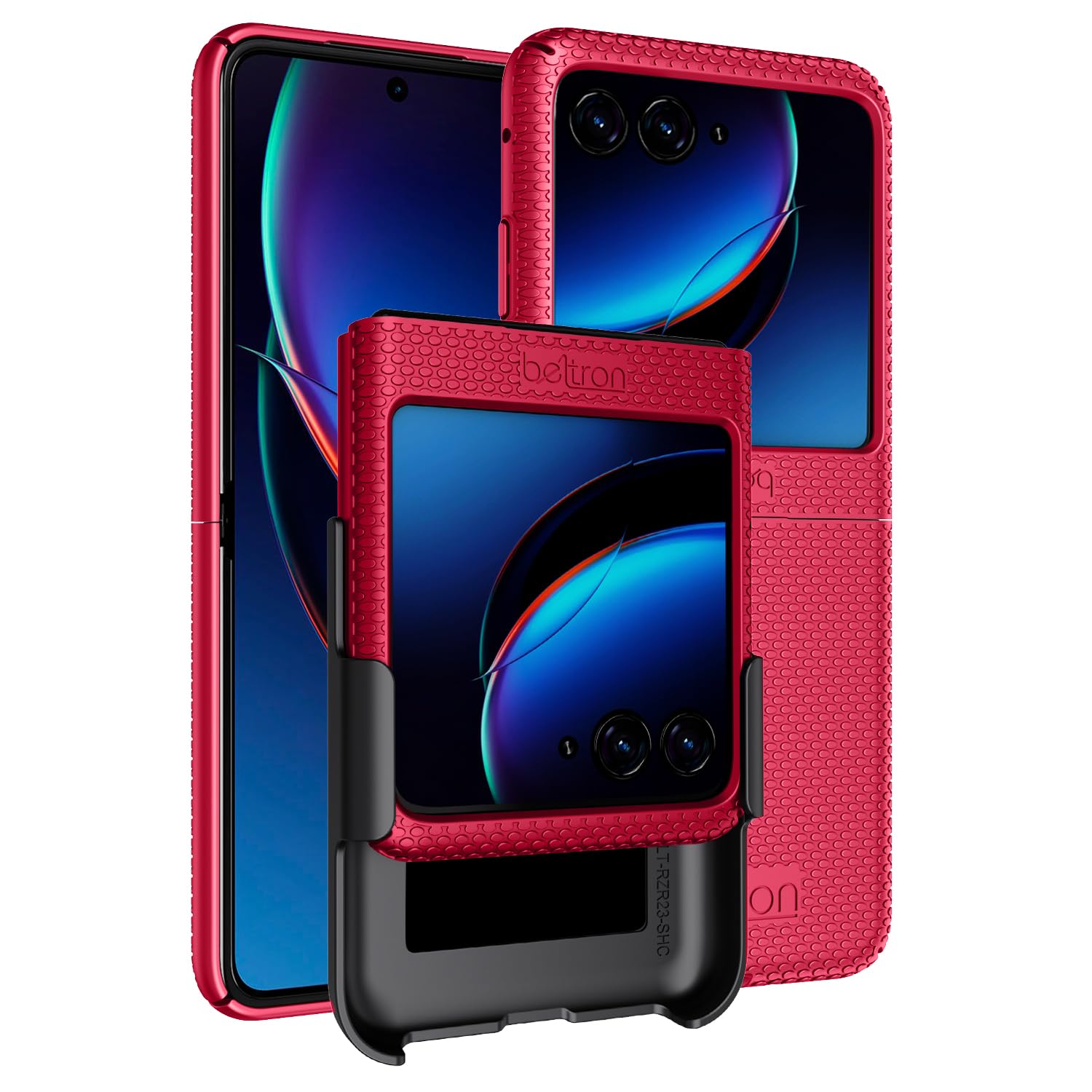 Funda Estuche Cuero Genuino Para Motorola Razr Negro Razr 50 | Envío Gratis