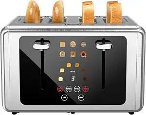 WUNLY Smart Touchscreen 4-Slice Toaster