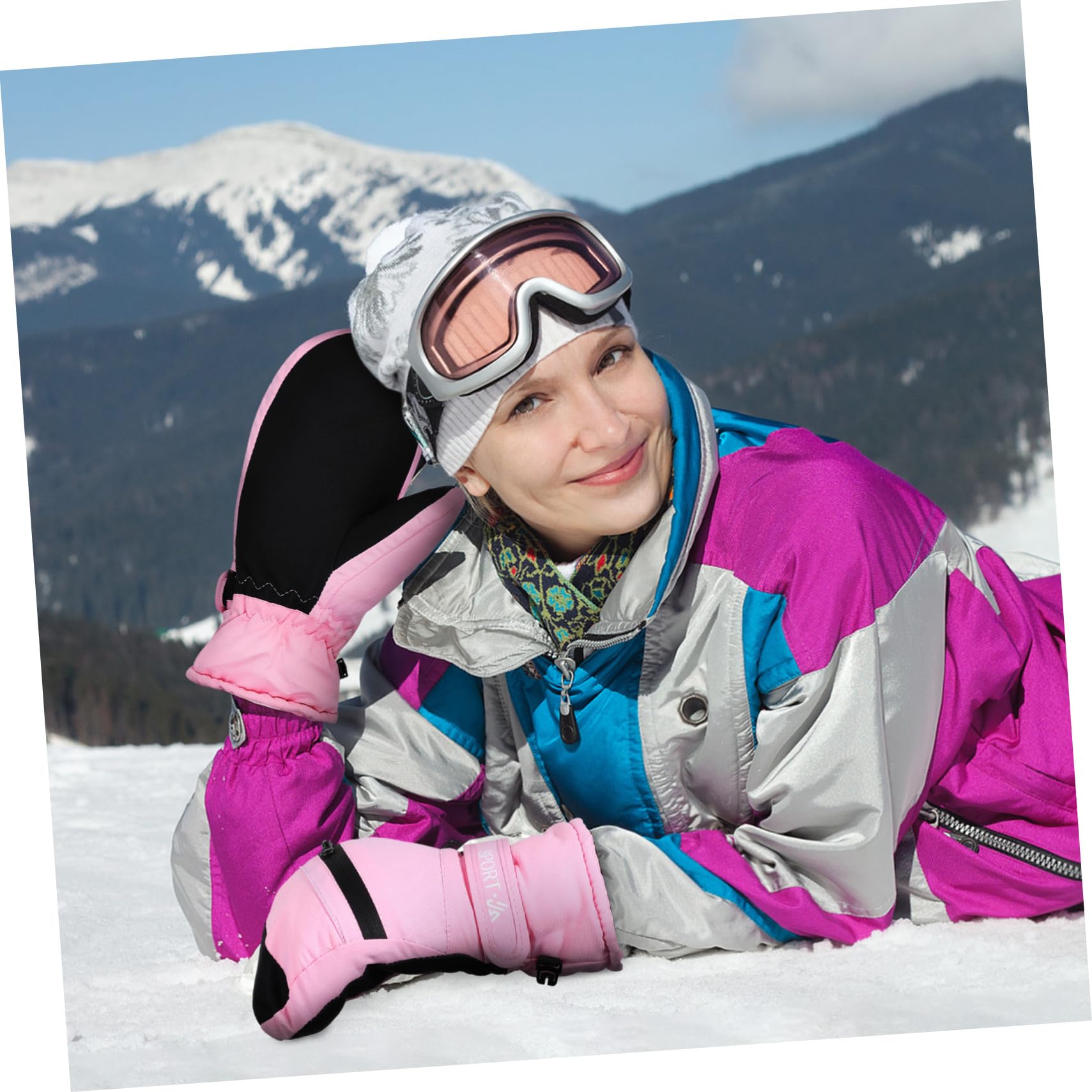 BESPORTBLE Guantes de Esquí Impermeables y Cálidos para Invierno Resistentes al Viento con Pantalla Táctil para Hombre Mujer y Jóvenes Talla Guantes Térmicos Multifunción para Actividades