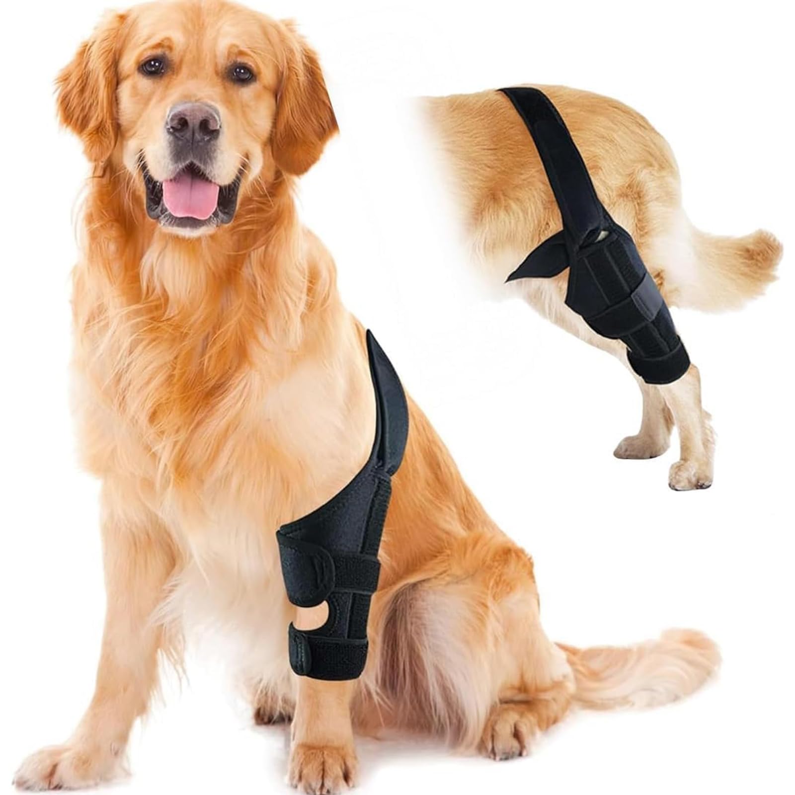 VIsuIvit Dog Knee Brace for Support with Cruciate Ligament Injury, Joint Pain and Muscle Sore, Better Recovery ACL Brace, Adjustable Rear Leg Braces Dogs, Pet Brace (Normal Style, Small)