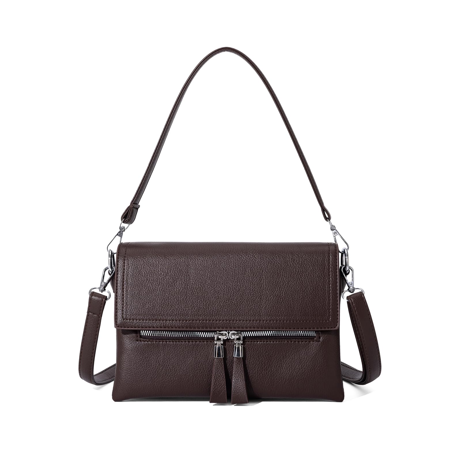 Gladdon Umhängetasche damen,Schultertasche mit Reißverschluss, Crossbody Tasche, Leder Handtasche Klein, Daypack……