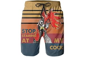 Men's Funny Swim Trunks - 'Stop Staring at My Banana'