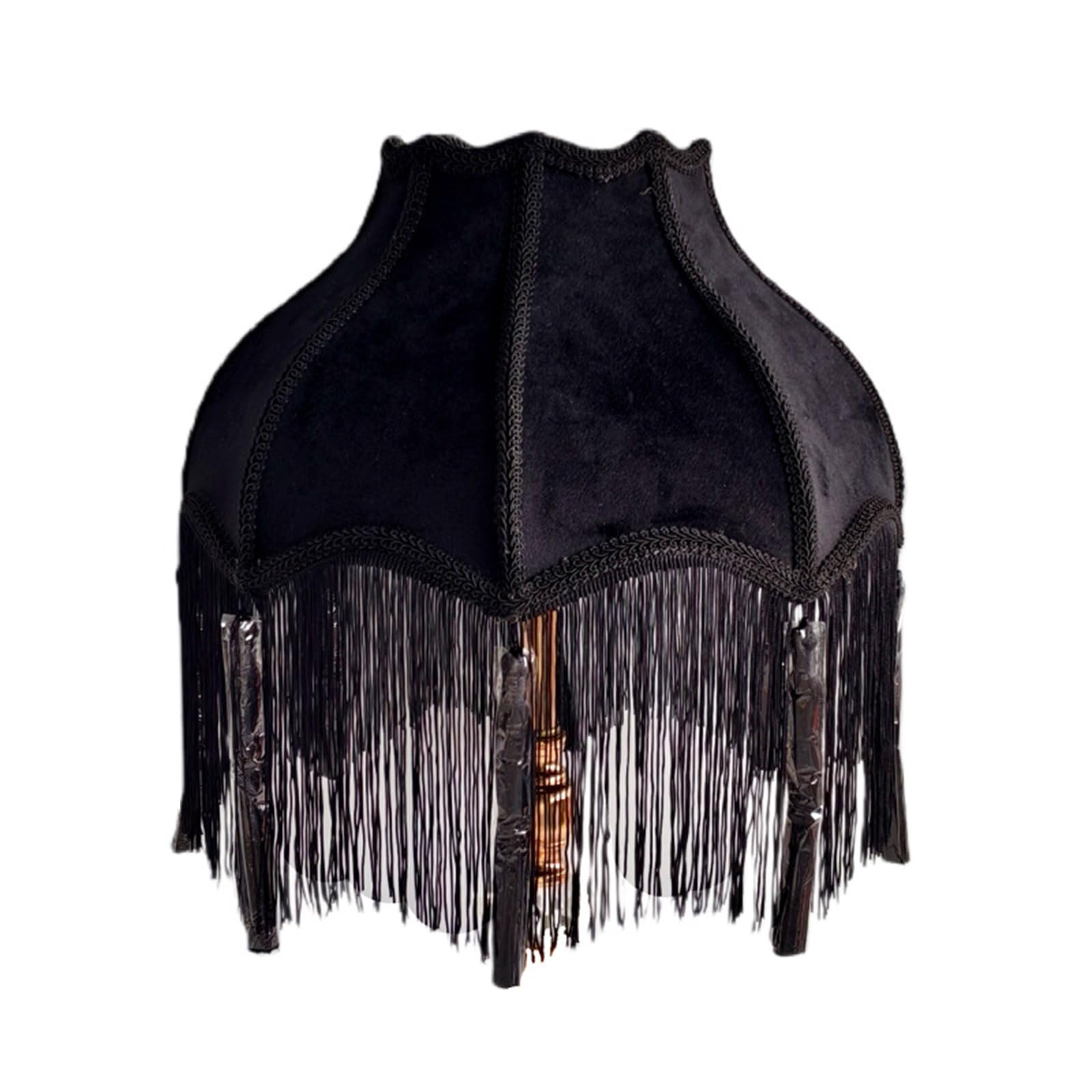 Tsophreniq Rustproof Tassels Pendant Light Shade Elegant Decoration Light Shade Easy Installation Fabric Texture for Lighting Victorian Fashion Lightshade
