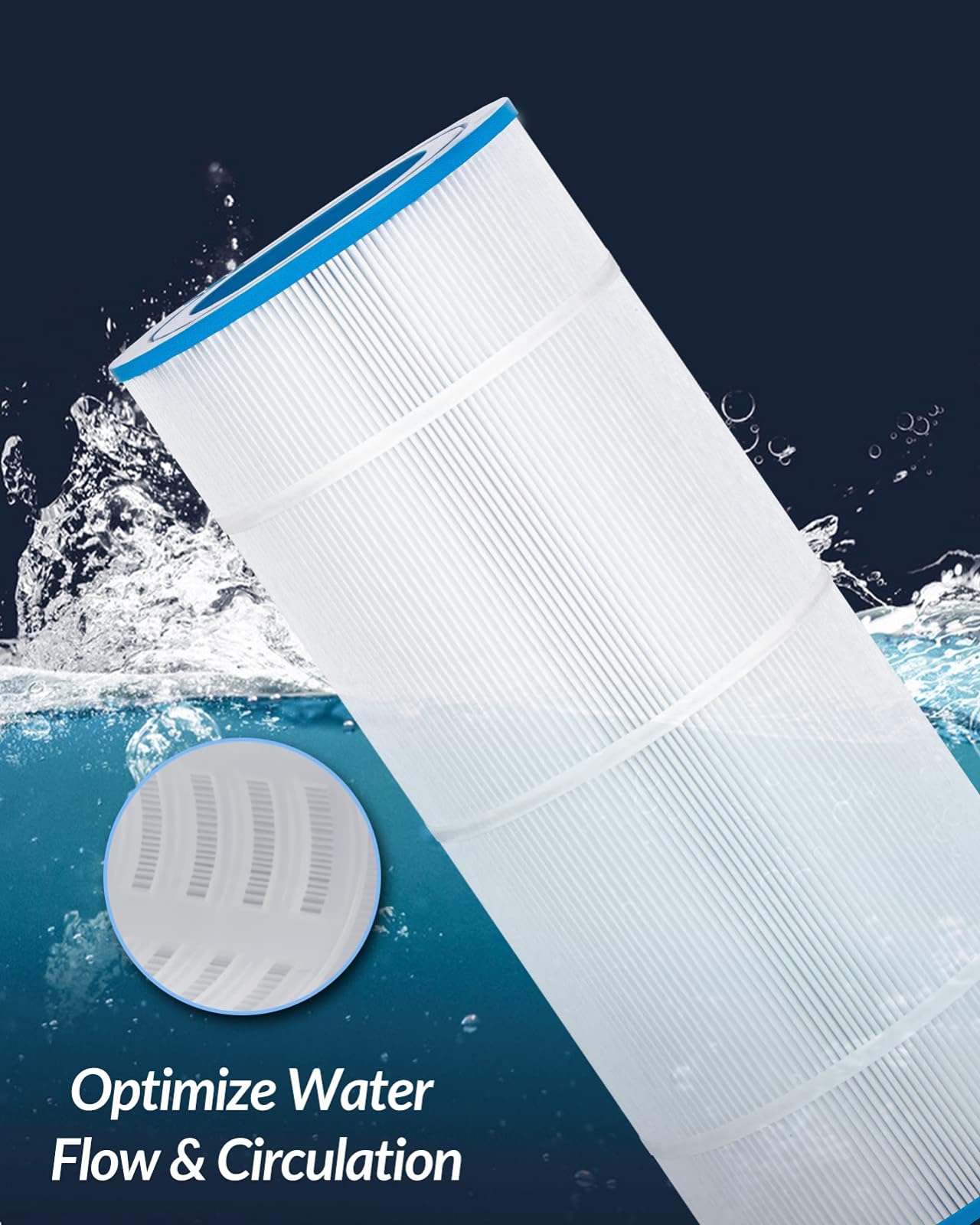 Pool-Filterkartusche Kompatibel Mit Pentair PAP100, Unicel C-9410 U.a. – 100 Sq.ft, Länge 23,8 Cm
