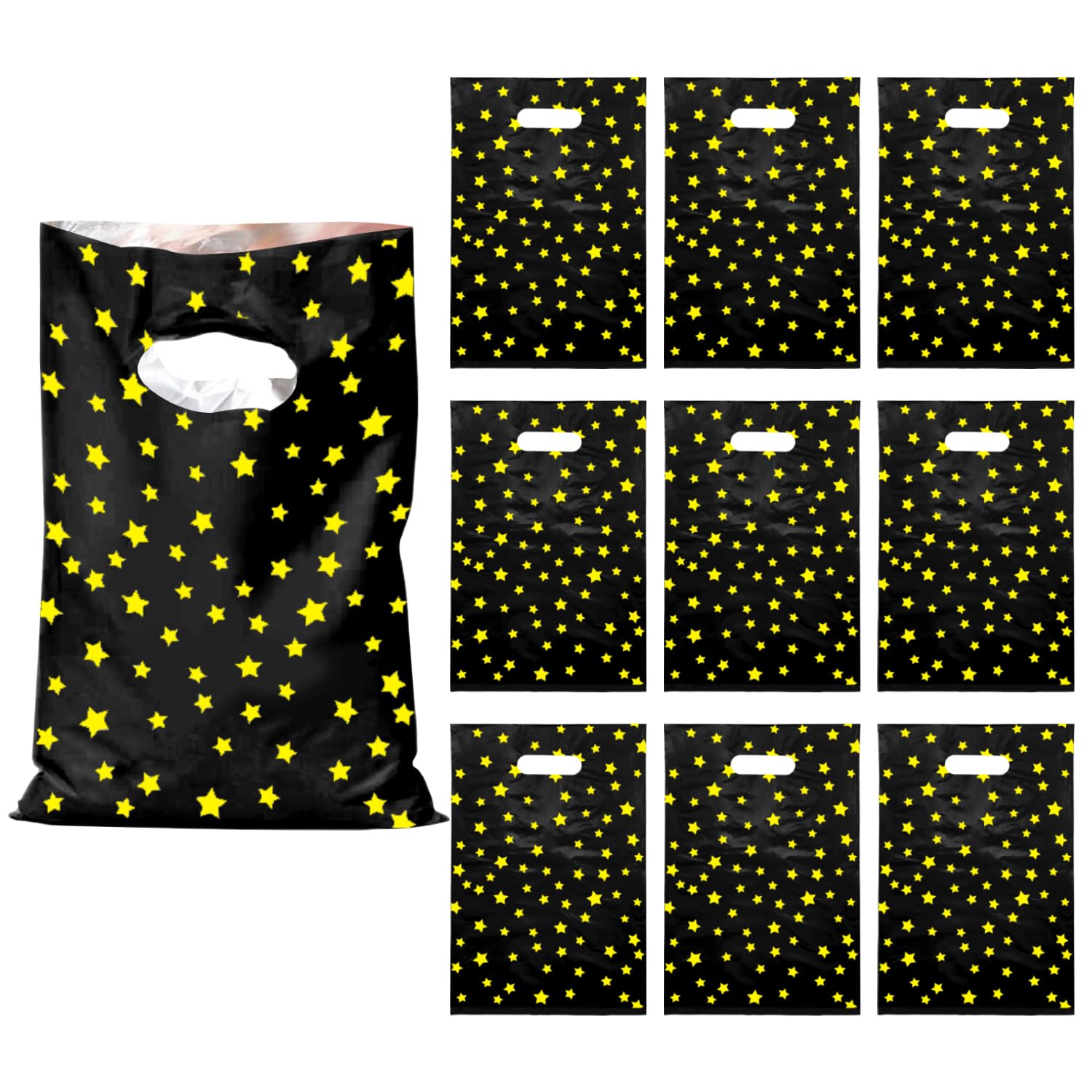 Propsicle Birthday Return Gift Bags For Kids Black Party Favours Foil Goodie Bags Cover - Pack of 10 (B0D9NS4HLV) Amazon Price History, Amazon Price Tracker