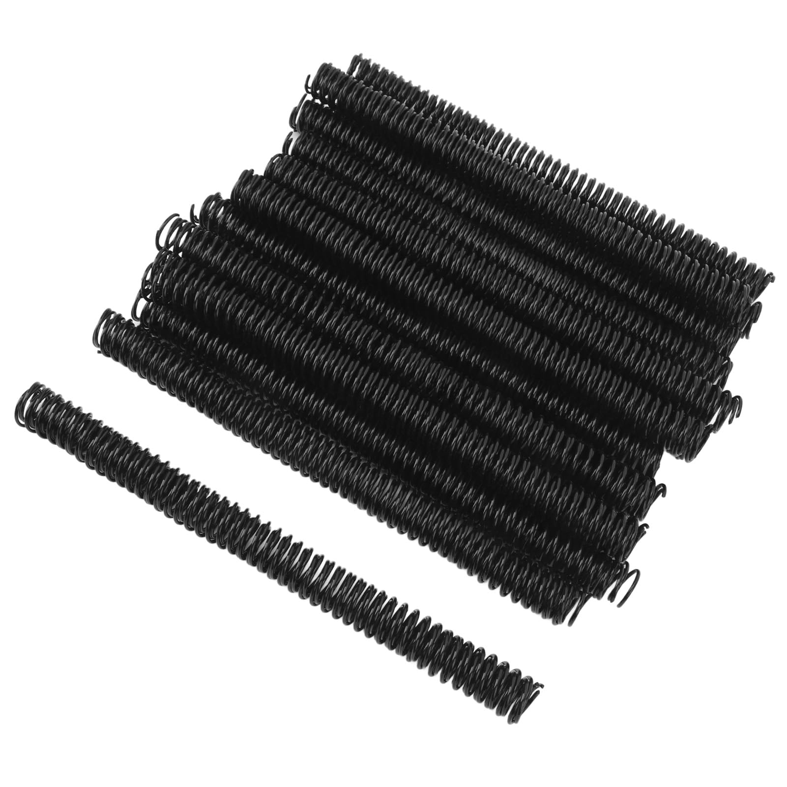 Bobine di rilegatura a spirale in plastica nera Diametro 19 mm Passo 4:1 48 anelli Capacità 170 fogli per formato Lettera 8,5 x 11 pollici e documenti A4 Confezione da 50 dorsi di (Nera)