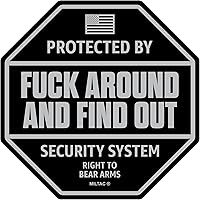 Vista 7 de Adhesivo FAFO - Letrero de seguridad FAFO Advertencia [Paquete de 2] Protegido por Decal Fuck Around and Find Out para camión, ventana Pegatinas