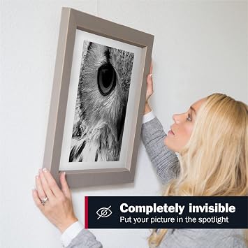 STAS Self Adhesive Hanger for Mirrors and Hanging Art / Photos on Acrylic, Glass, Dibond, Plexiglass, Aluminium or Other Flat Panels - 3.15 x 3.15 - 22lbs Weight Capacity