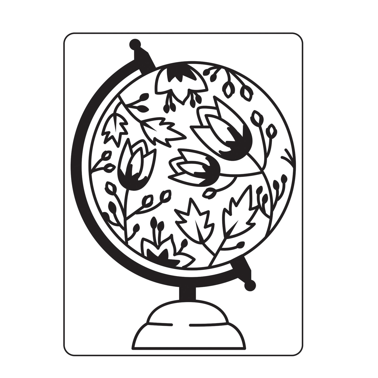 Vaessen Creative Embossing Folder Globe 5.75 x 4.21 inches - Embossing Folder for Card Making, Scrapbooking, Journaling - Reusable - Precise Results - for Embossing and Die-Cutting Machines