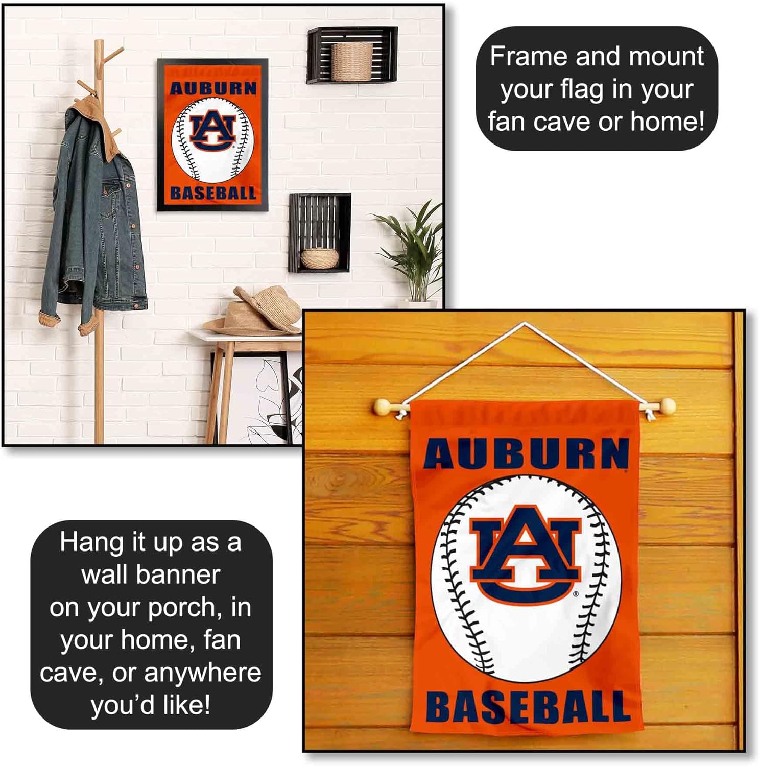 Auburn Baseball Garden Flag and Yard Banner - Image 5