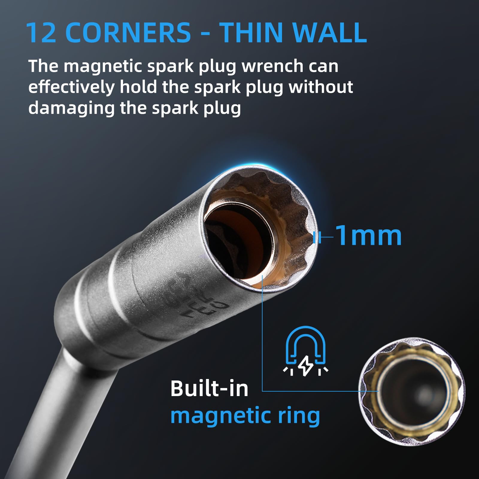 QUARKZMAN Clé à Douille à Chocs 12 Points De 3/4 Pouce 55mm