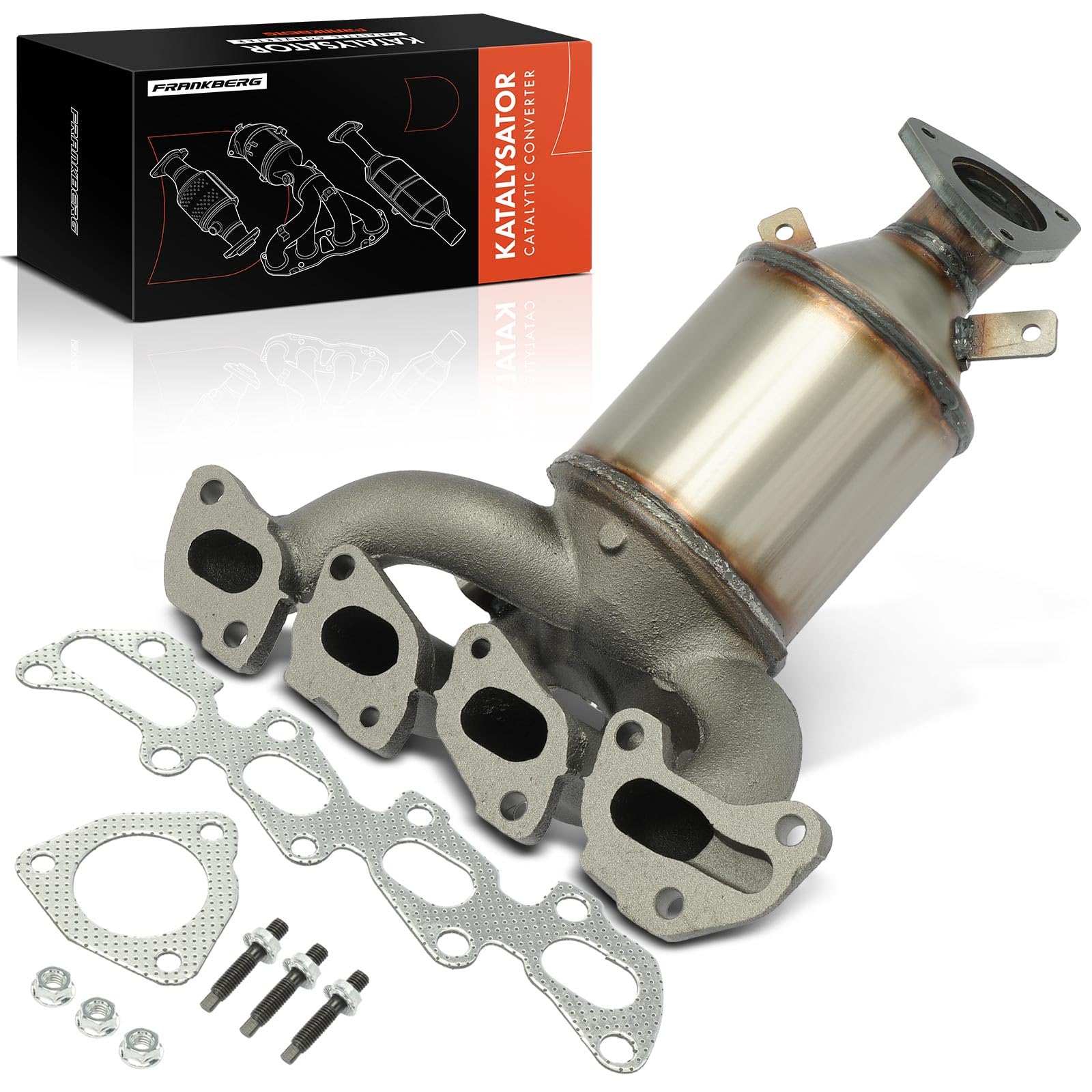 Frankberg Catalizador Colector de escape Gasolina Compatible con Corsa D S07 1.2L Corsa C X01 1.2L Corsa D S07 1.4L Astra H CaR.A.Van A04 1.4L Meriva X03 1.4L Replace# 55355324