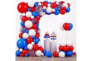 148PCS Red White Blue Balloons Garland Arch Kit